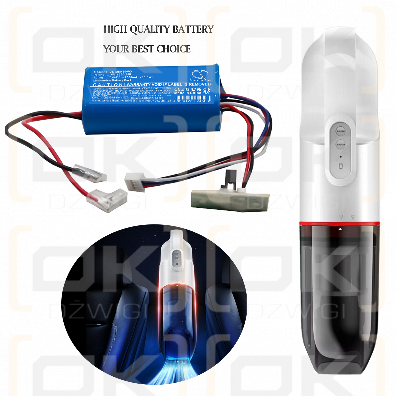 Midea H3 / INR18650-25R 2500 mAh Li-ion 7,4 V (Cameron Sino)