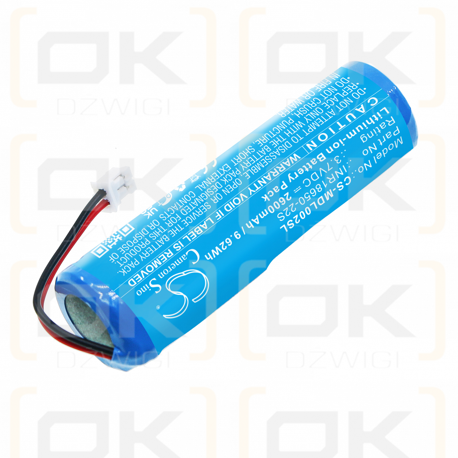 MUID H-DL-02 / INR18650-22S 2600mAh Li-ion 3.7V (Cameron Sino)