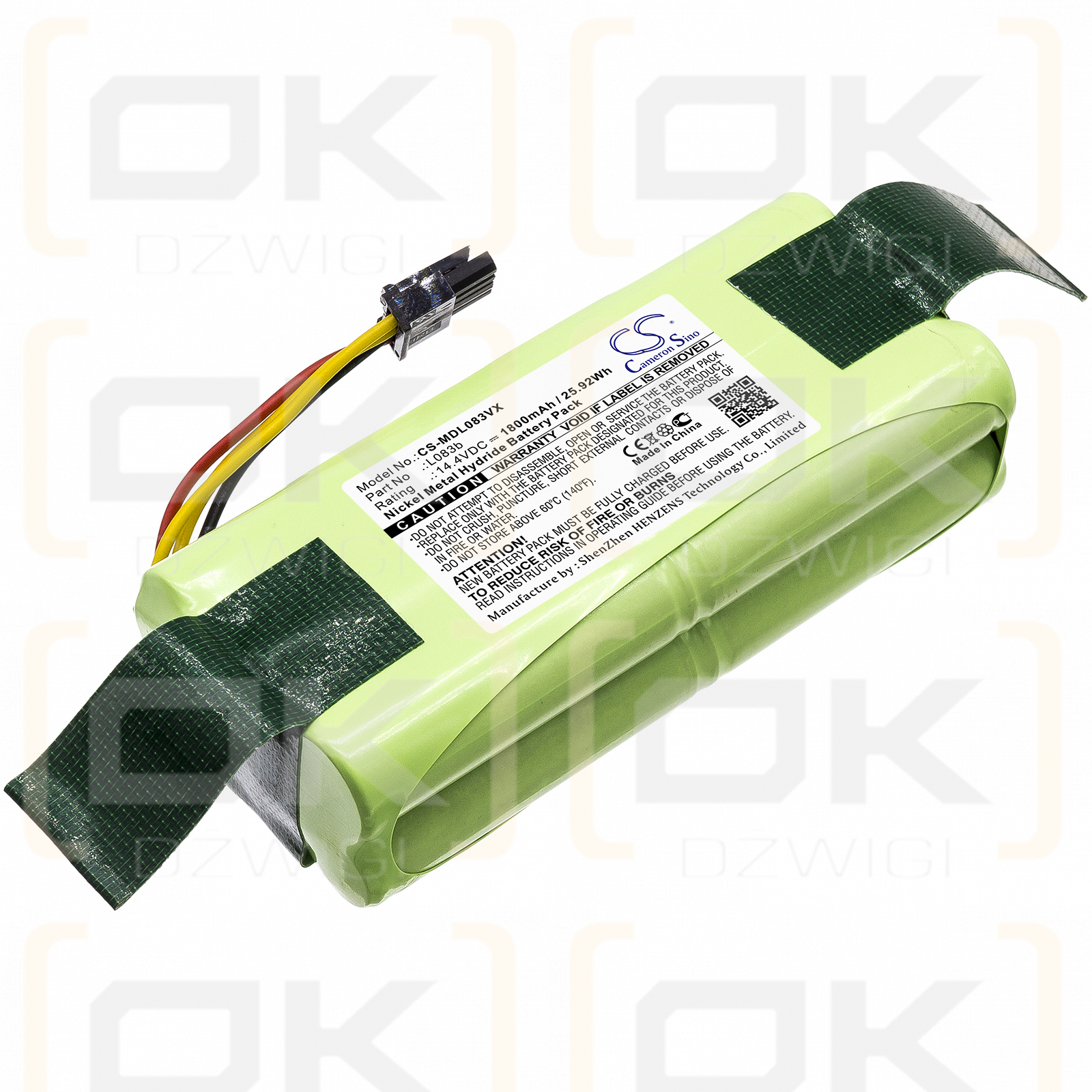 Midea R1-L081A / L083b 1800 mAh Ni-MH 14,4 V (Cameron Sino)