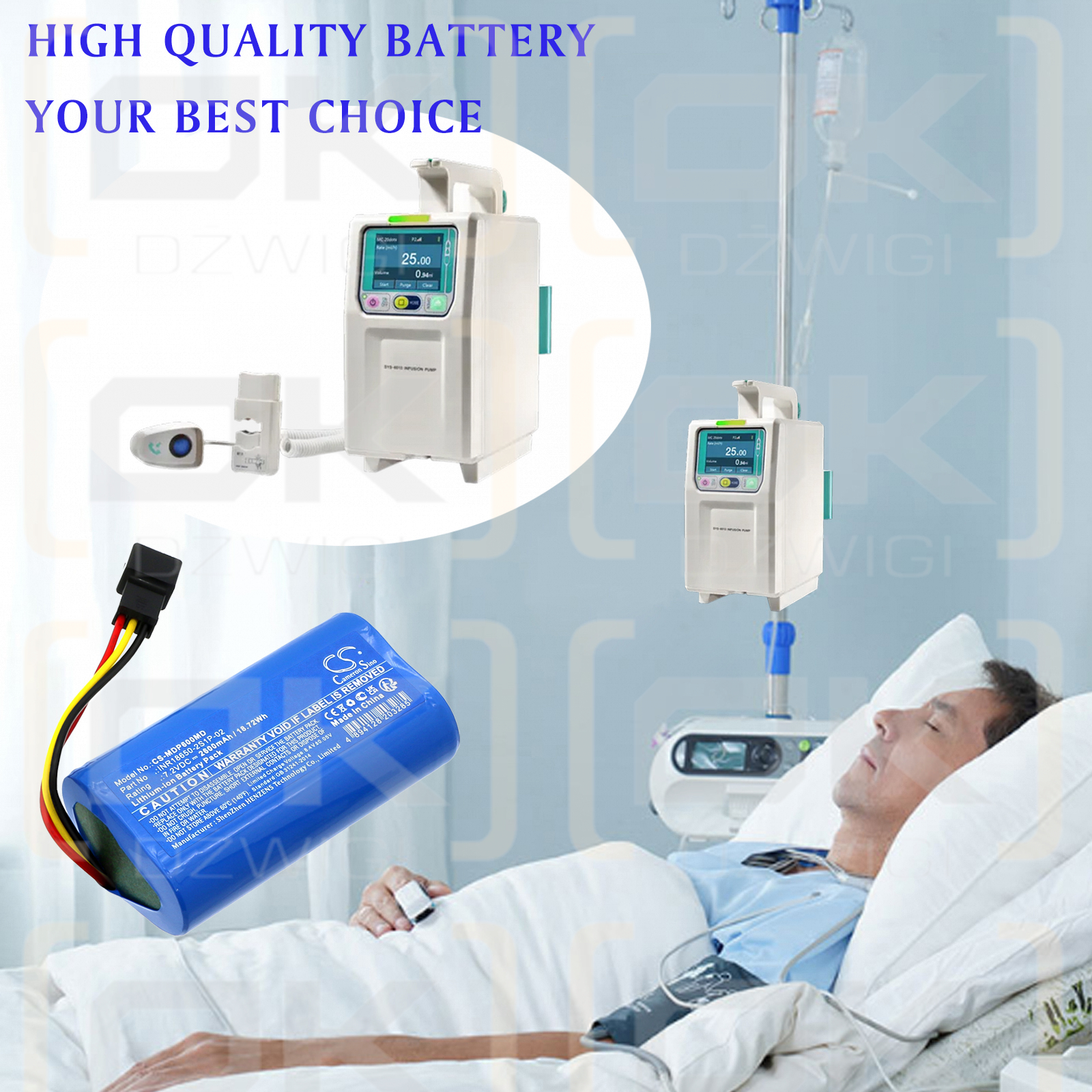 Medcaptain MP-60A / INR18650-2S1P-02 2600 mAh Li-ion 7.2 V (Cameron Sino)
