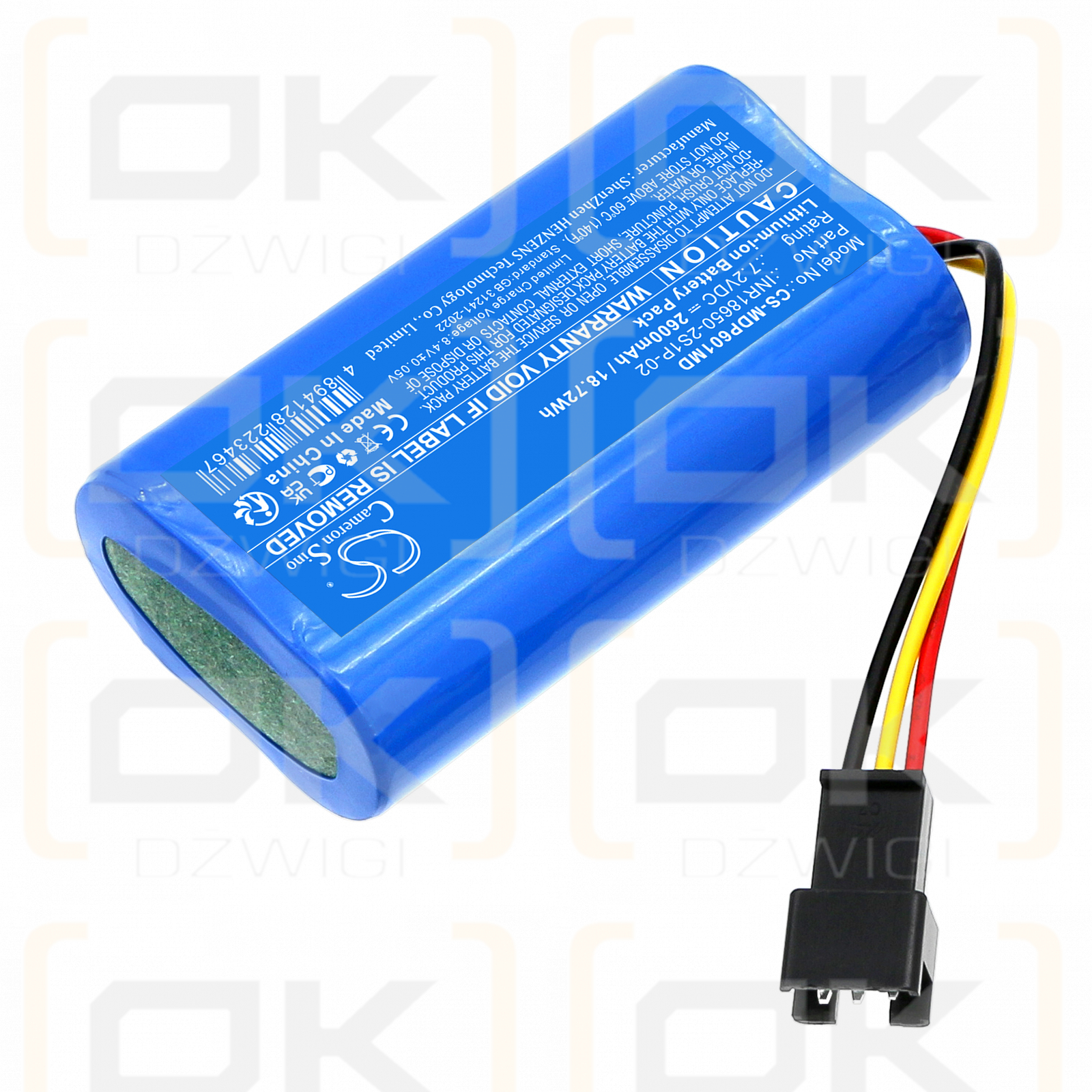 Medcaptain SYS-6010A / INR18650-2S1P-02 2600 mAh Li-ion 7.2 V (Cameron Sino)