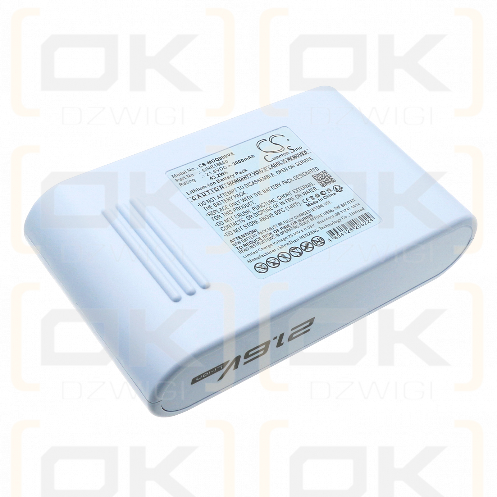 Media QN8 / 6INR18650 2000 mAh Li-Ion 21,6 V (Cameron Sino)