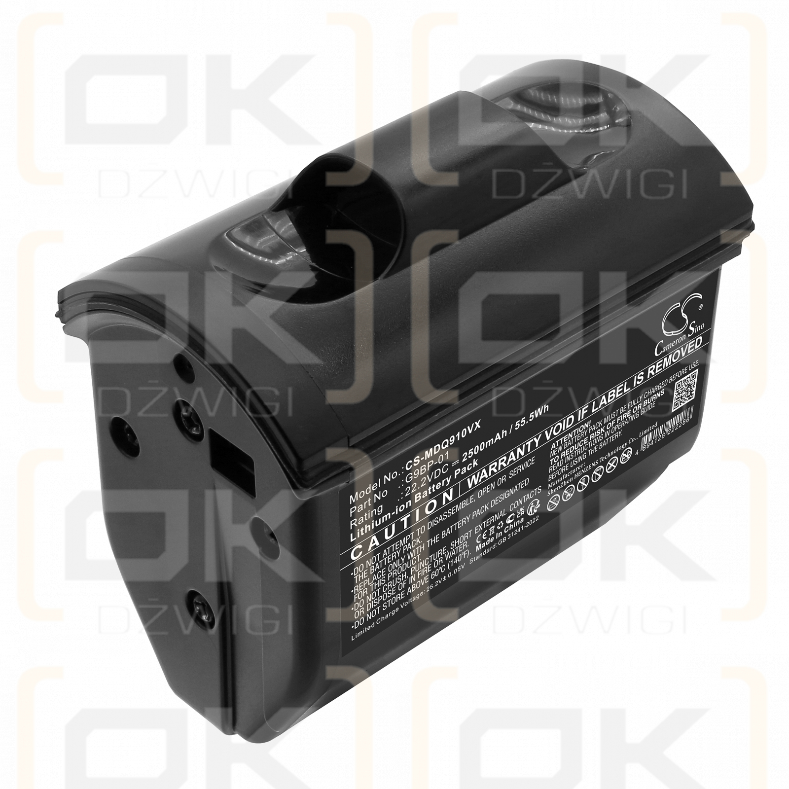 Midea G9 Pro / G9BP-01 2500mAh Li-ion 22.2V (Cameron Sino)