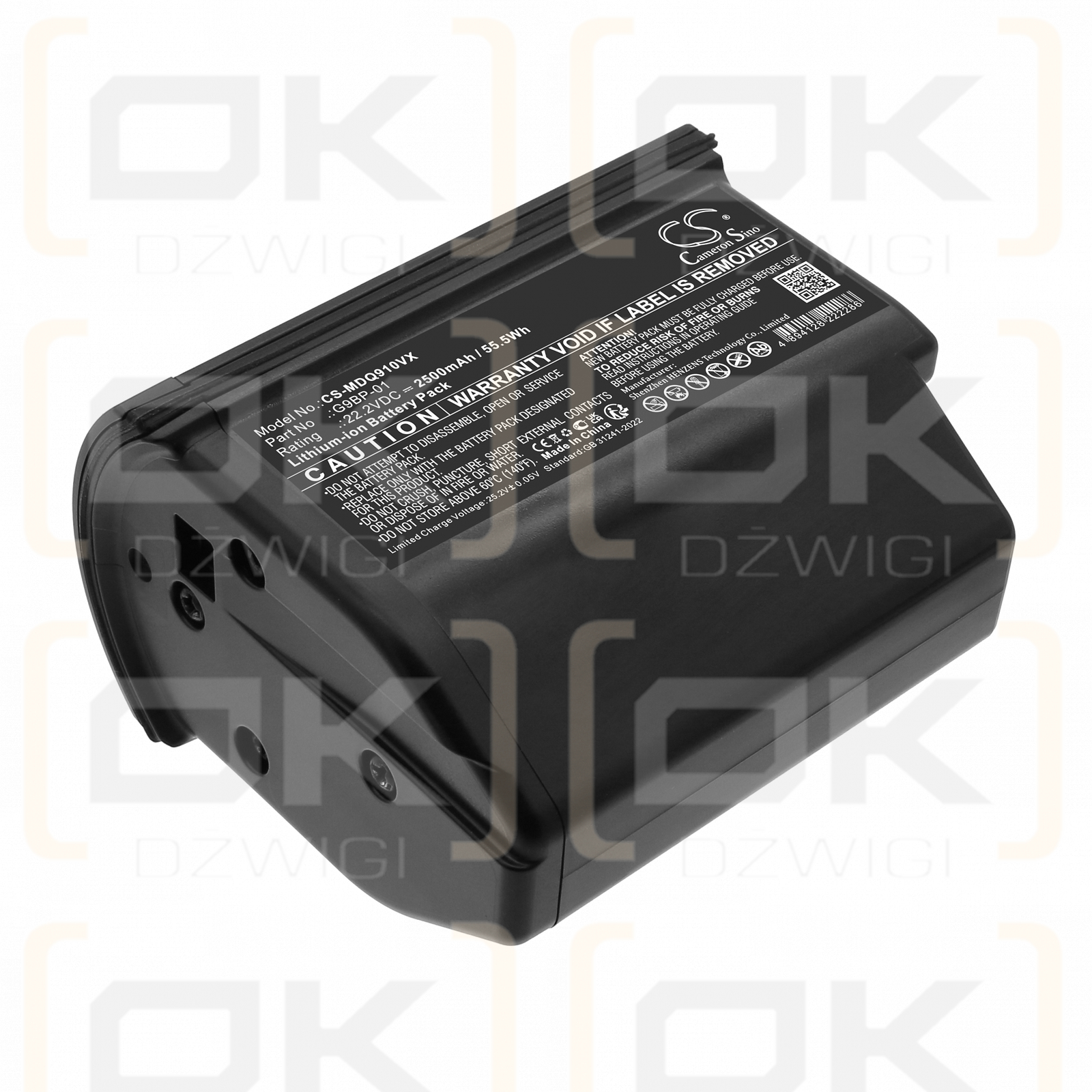 Midea G9 Pro / G9BP-01 2500mAh Li-ion 22.2V (Cameron Sino)