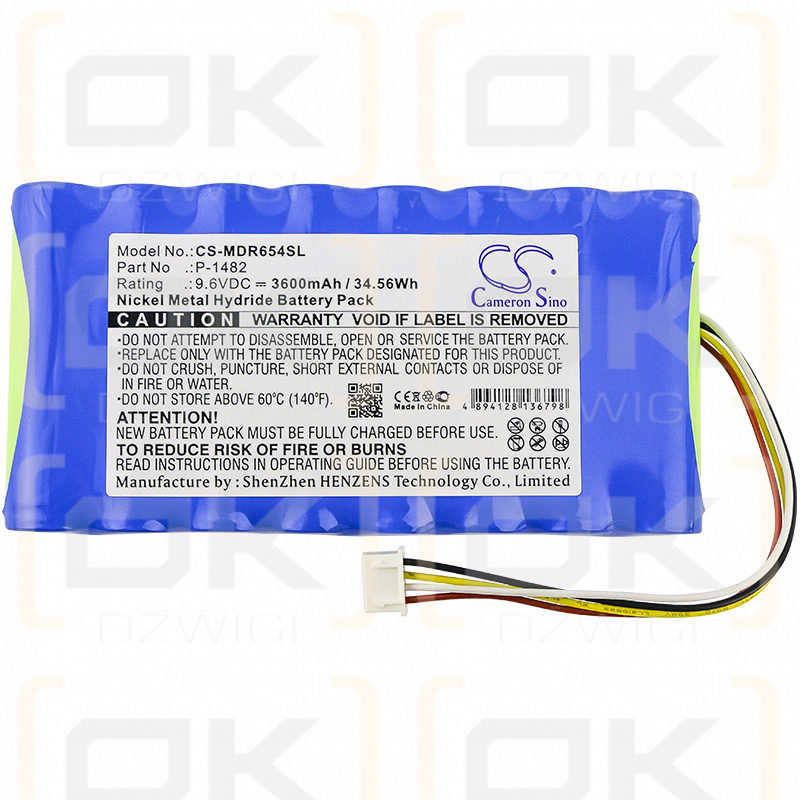 Megger CA 6543 / P-1482 3600mAh Ni-MH 9.6V (Cameron Sino)