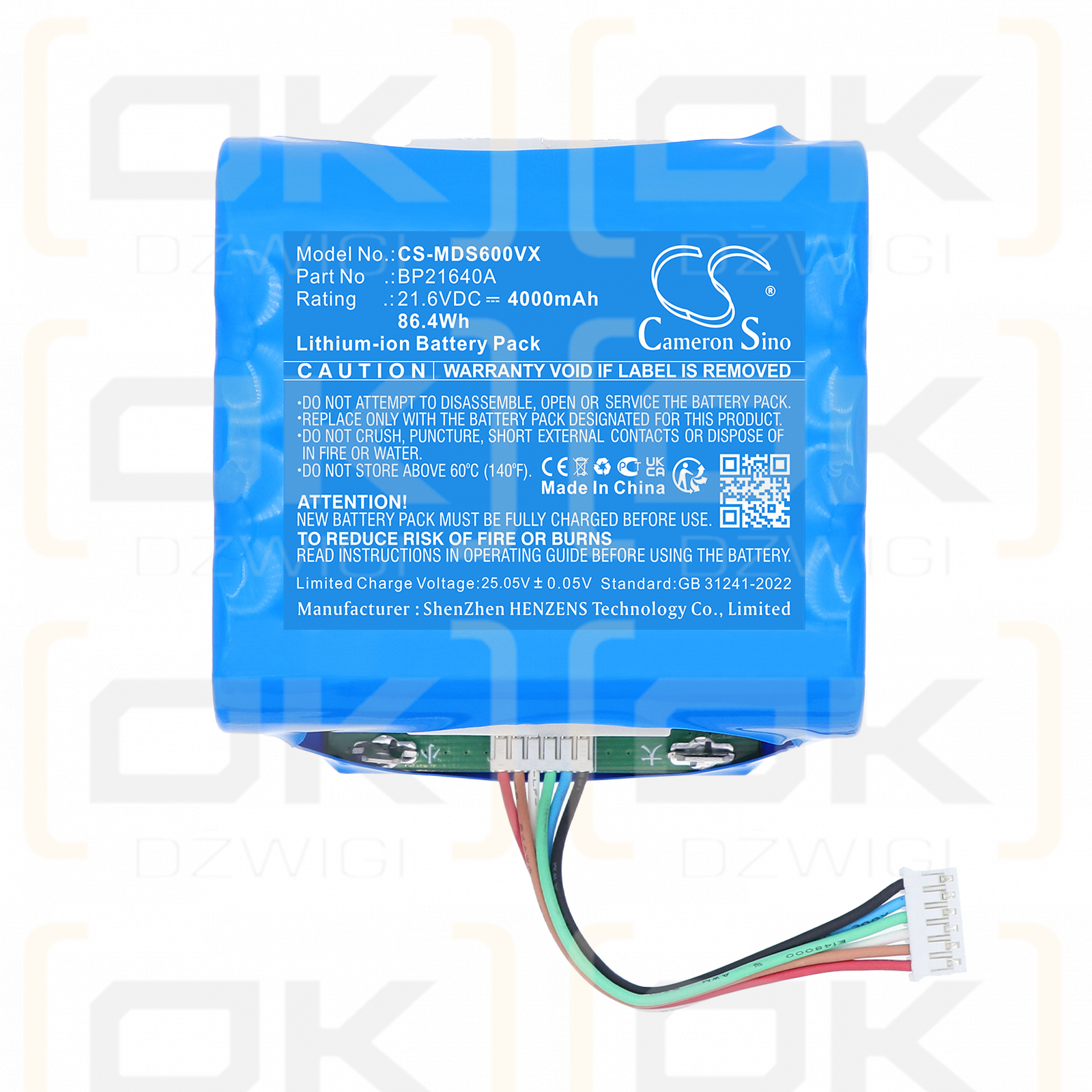 Midea S60 Ultra / BP21640A 4000 mAh Li-ion 21.6 V (Cameron Sino)