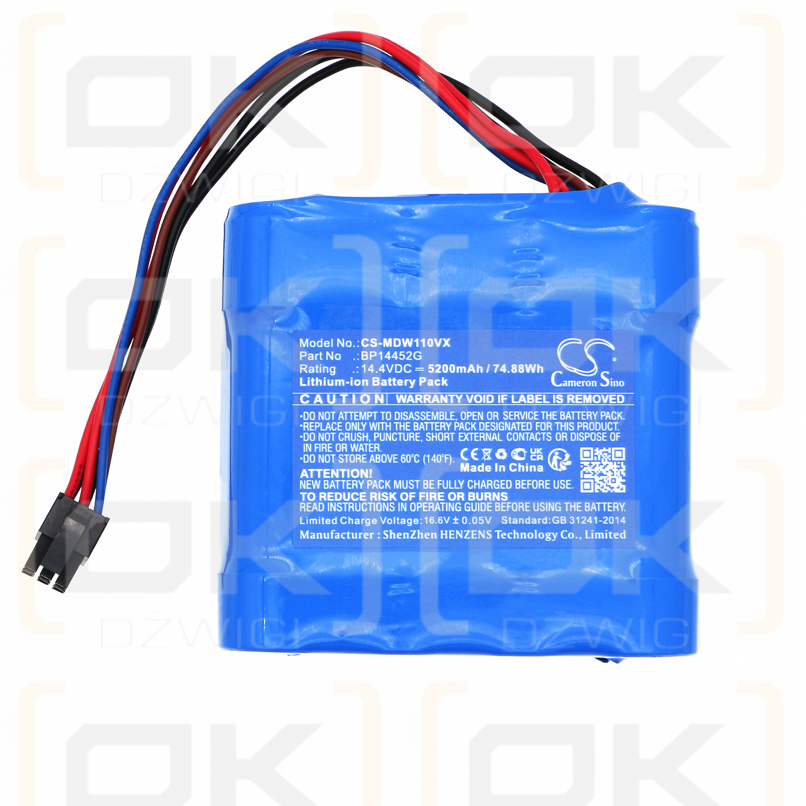 Media W11 / BP14452G 5200mAh Li-ion 14.4V (Cameron Sino)