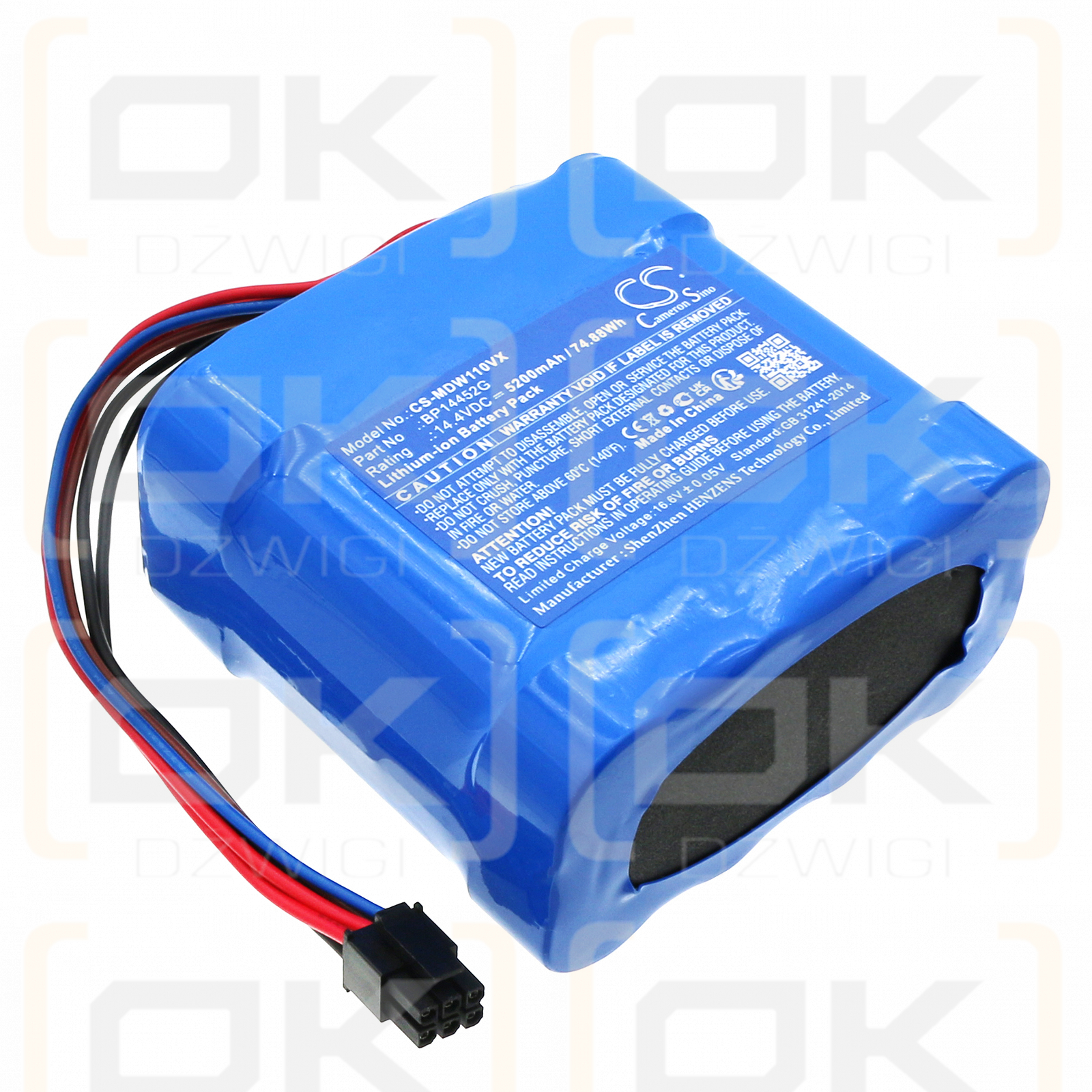 Media W11 / BP14452G 5200mAh Li-ion 14.4V (Cameron Sino)