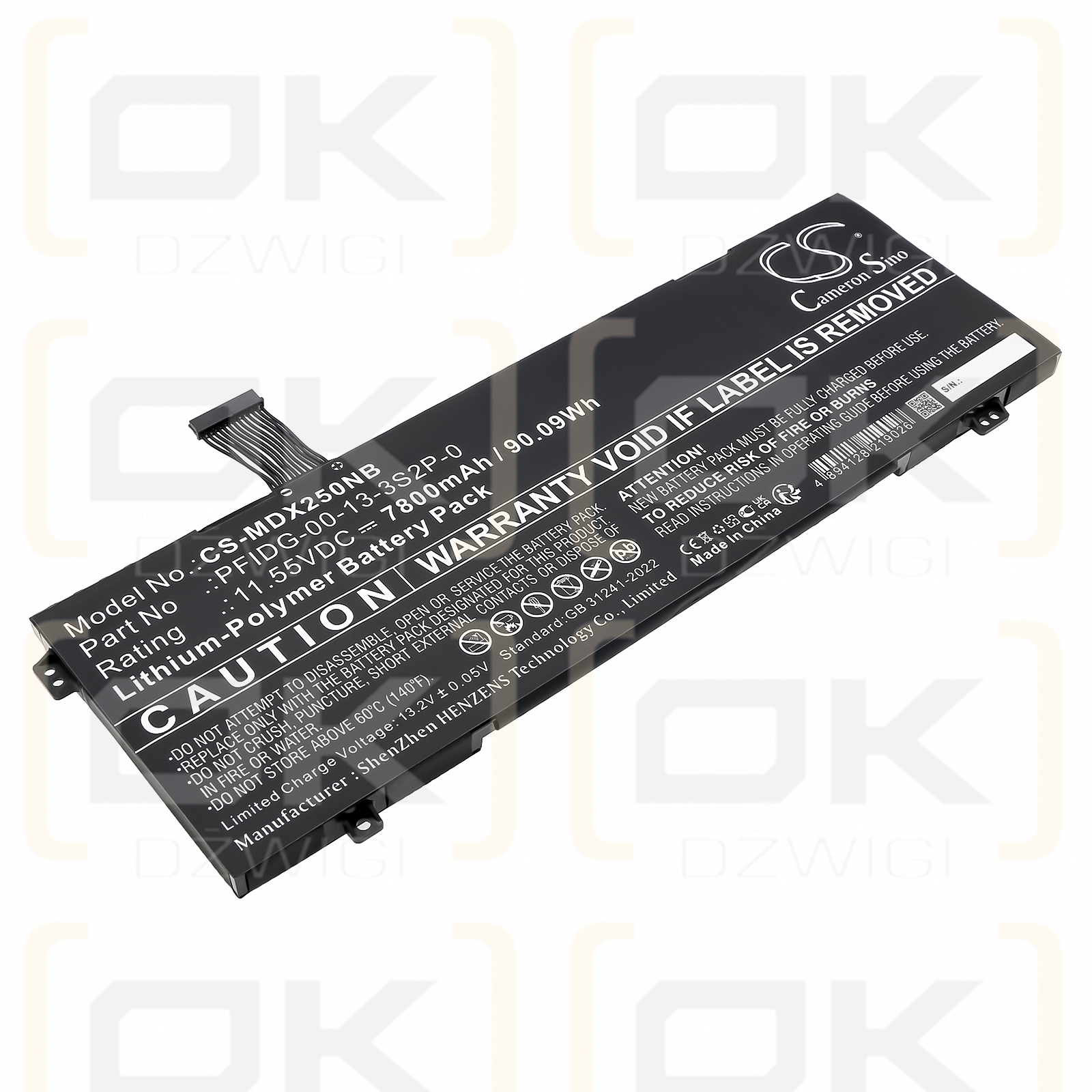Schenker VIA 15 / BATRPFIDG3-6102 7800mAh Li-Polymer 11.55V (Cameron Sino)