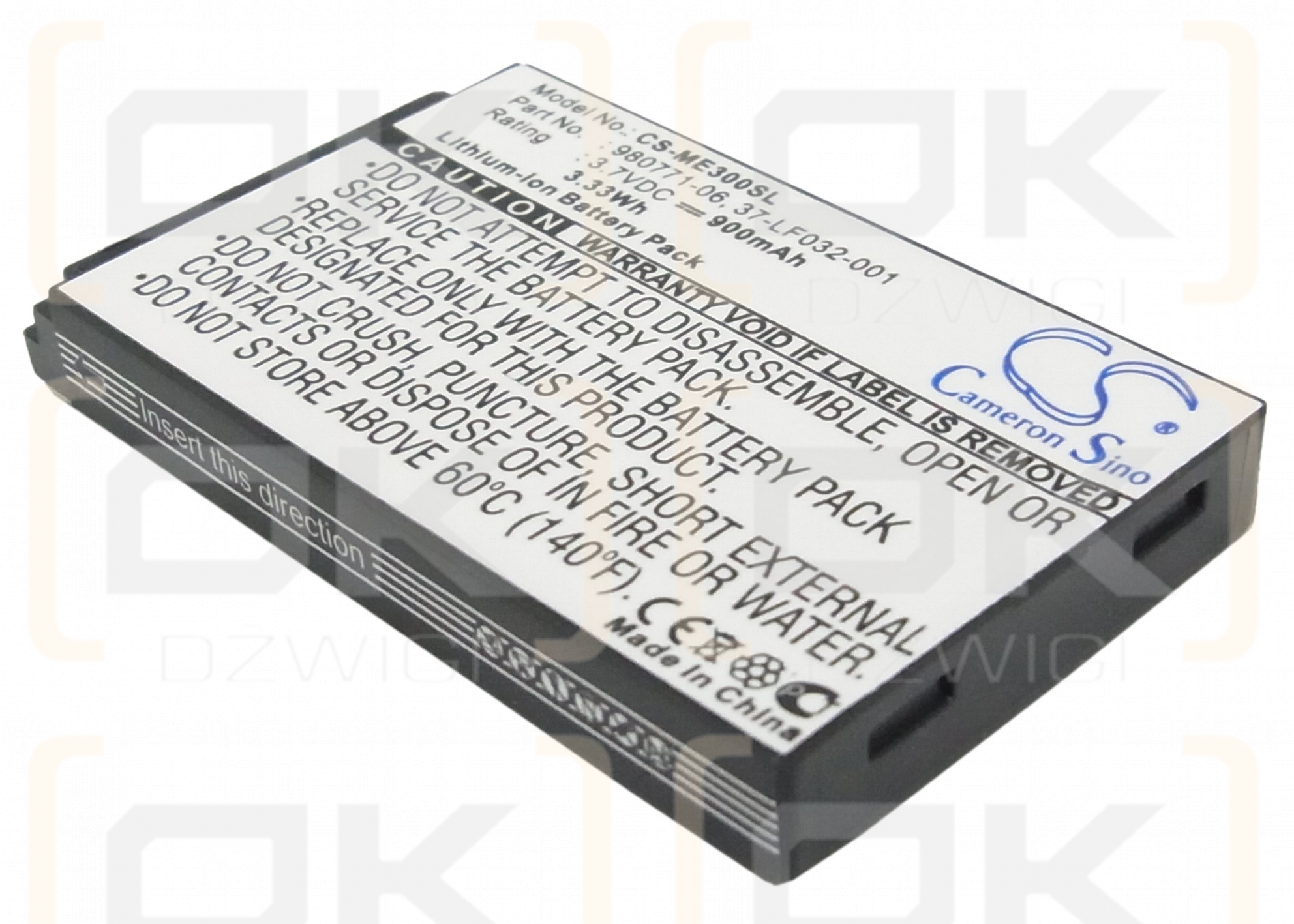 SkyGolf SkyCaddie SG4 / 37-00025-001 900 mAh Li-ion 3.7 V (Cameron Sino)