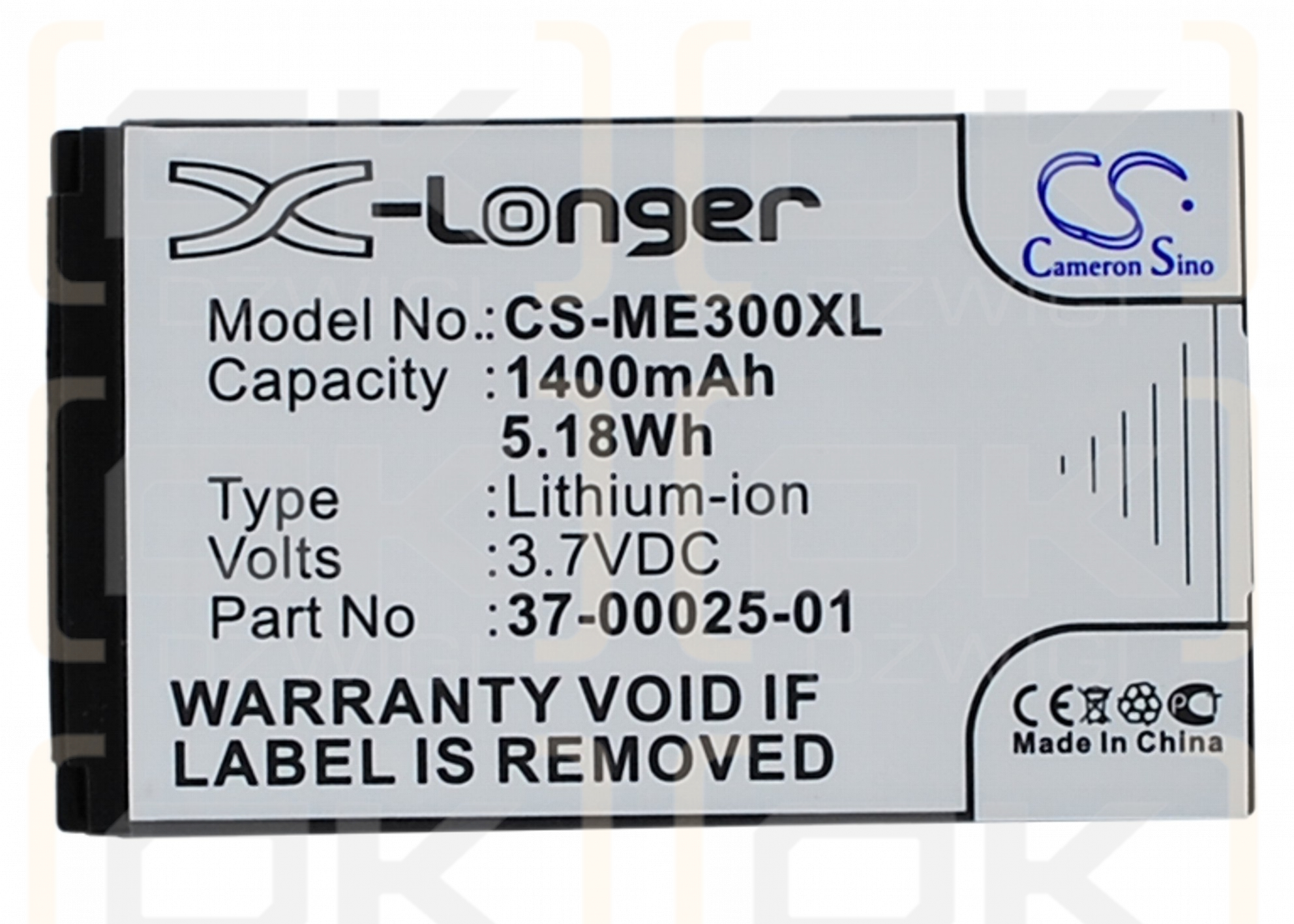 SkyGolf SkyCaddie SG4 / 37-00025-001 1400 mAh Li-ion 3.7 V (Cameron Sino)