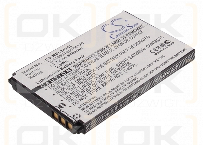 Elson EL340 / 2011052700004120 800mAh Li-ion 3.7V (Cameron Sino)