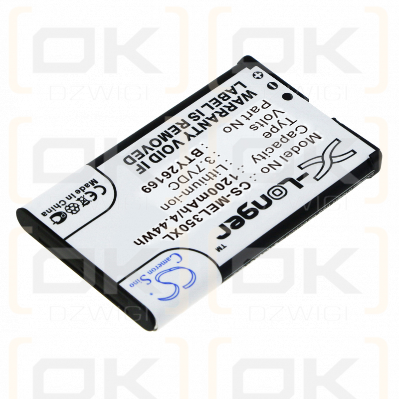 Elson EL350 Dual / BTY26169 1200mAh Li-ion 3.7V (Cameron Sino)