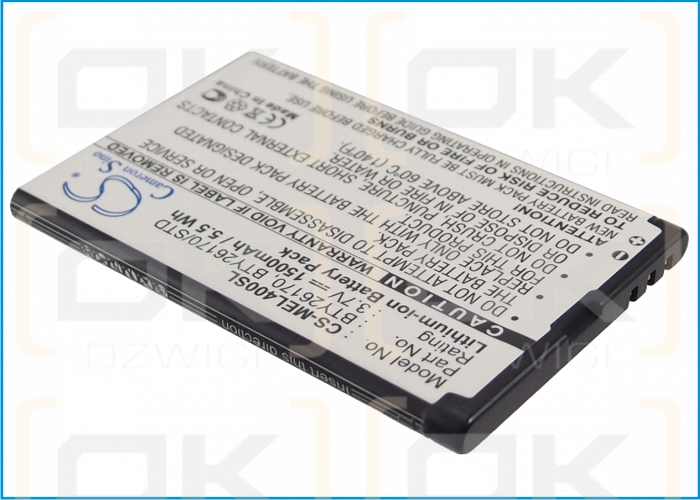 Elson Mobistel EL400 / BTY26170 1500mAh Li-ion 3.7V (Cameron Sino)