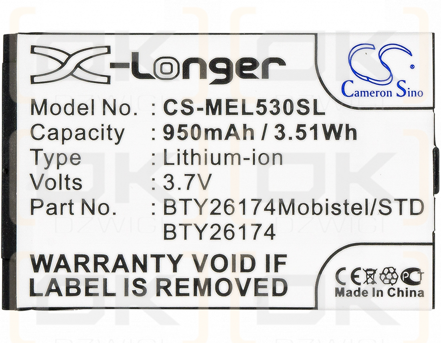 Mobistel EL530 Dual / BTY26174 950 mAh Li-Ion 3,7 V (Cameron Sino)