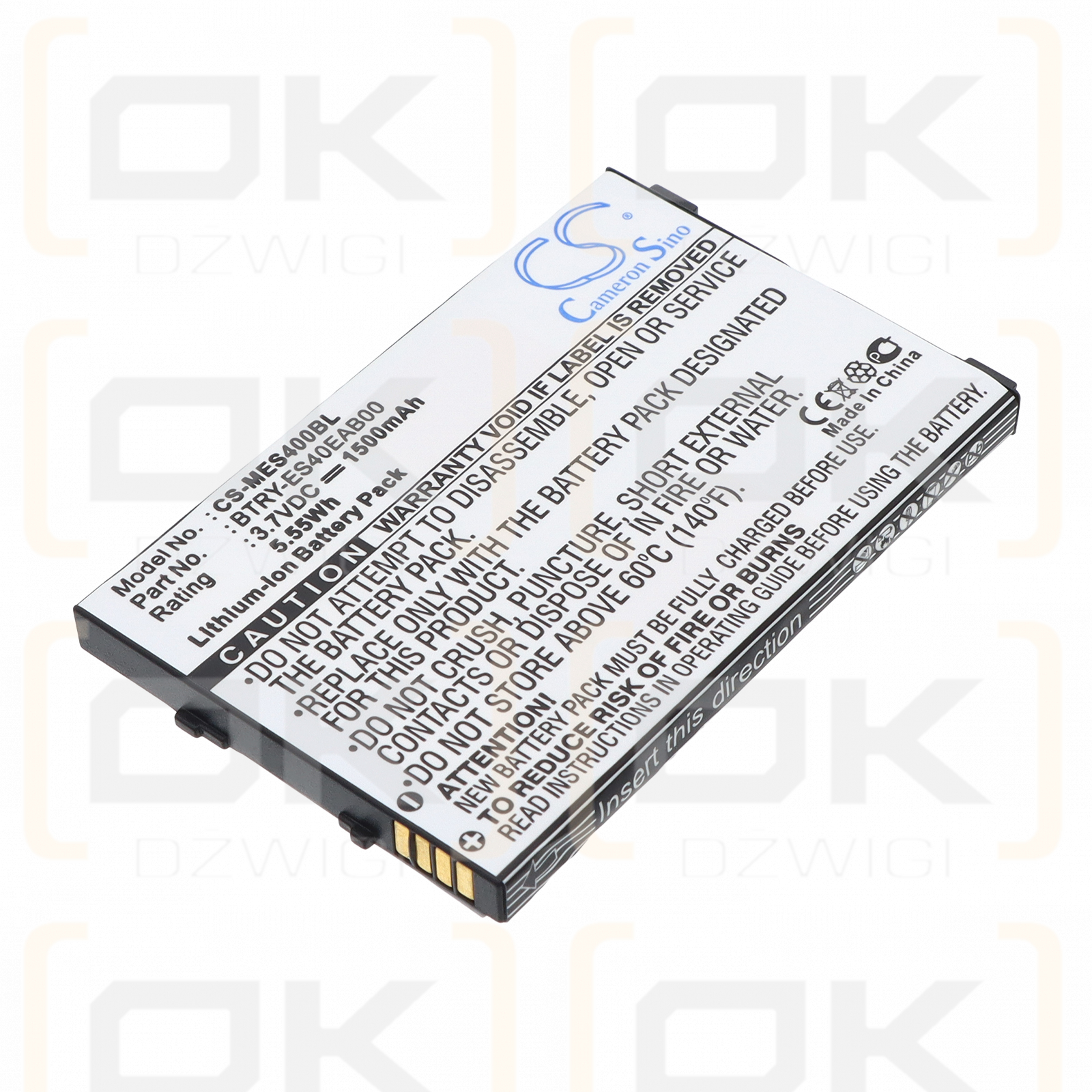 Referenz ES405 / BTRY-ES40EAB00 1500 mAh Li-Ion 3,7 V (Cameron Sino)
