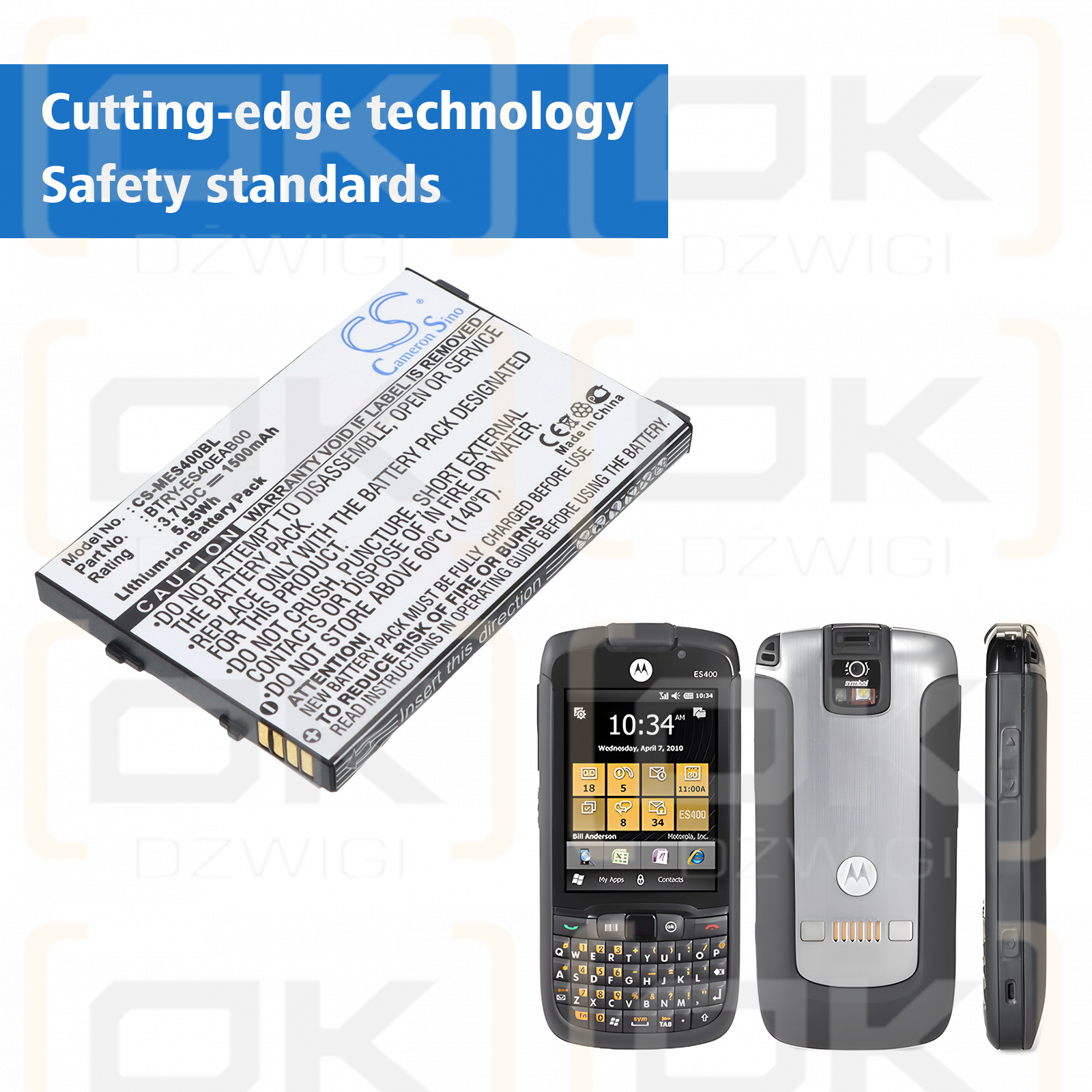 Referenz ES405 / BTRY-ES40EAB00 1500 mAh Li-Ion 3,7 V (Cameron Sino)