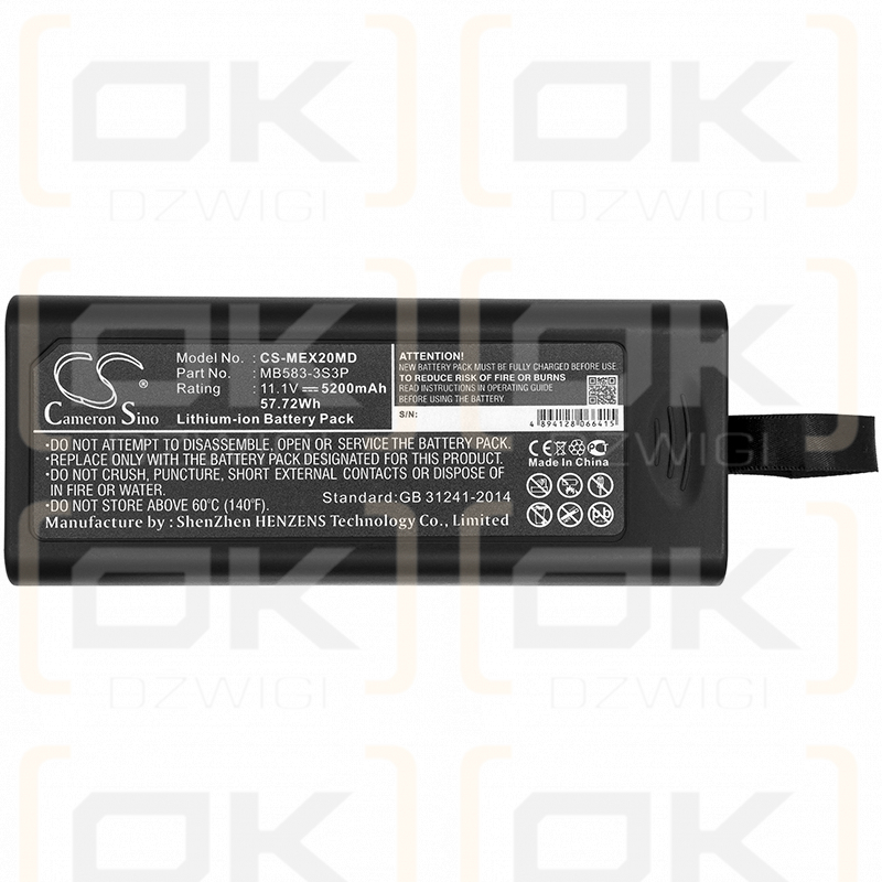 Monitor de paciente Mindray Benevision T8 / MB583-3S3P 5200mAh Li-ion 11.1V (Cameron Sino)