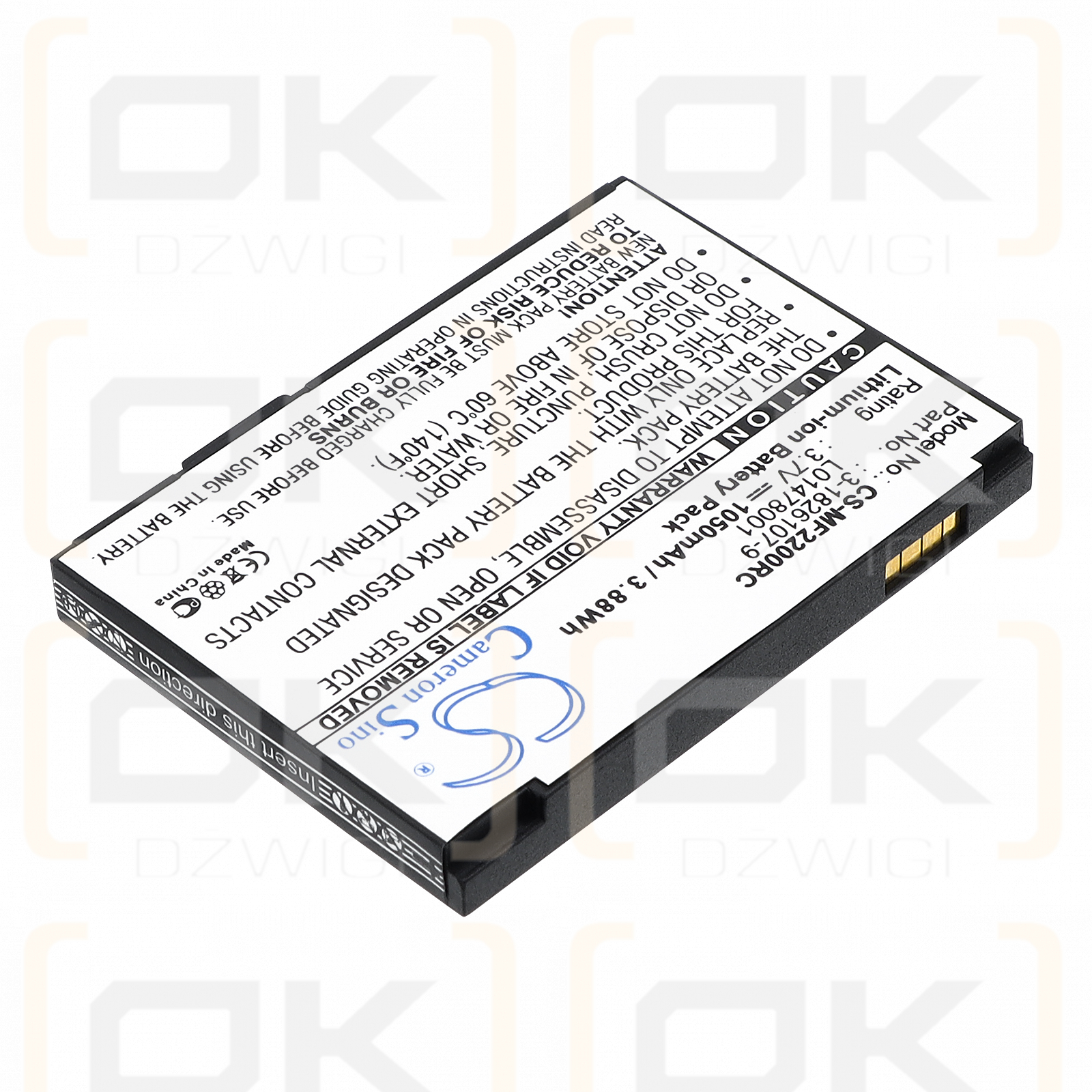 Novatel Wireless MiFi2200 / 40115114.00 1050 mAh Li-ion 3.7 V (Cameron Sino)