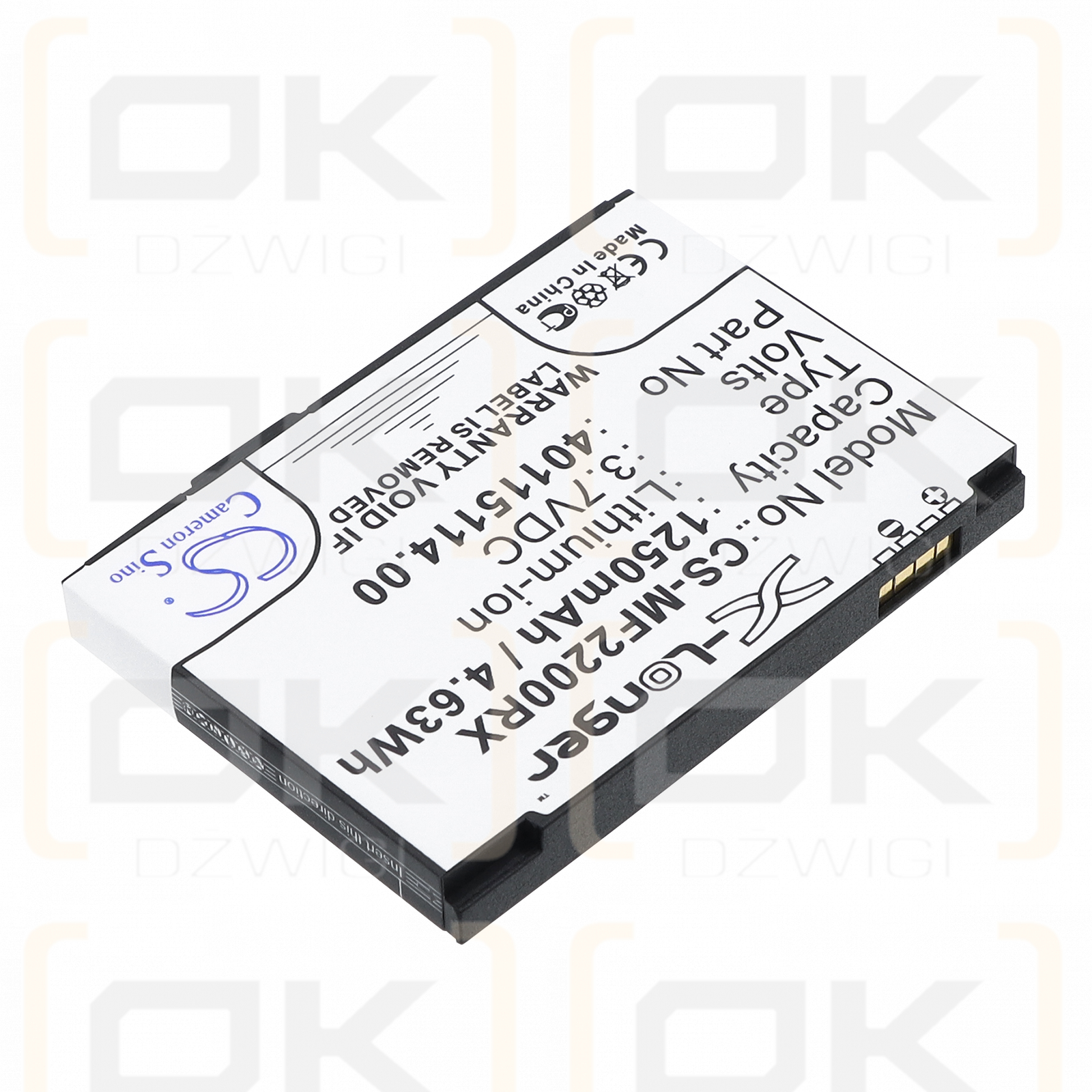 Novatel Wireless MiFi2200 / 40115114.00 1250 mAh Li-ion 3.7 V (Cameron Sino)