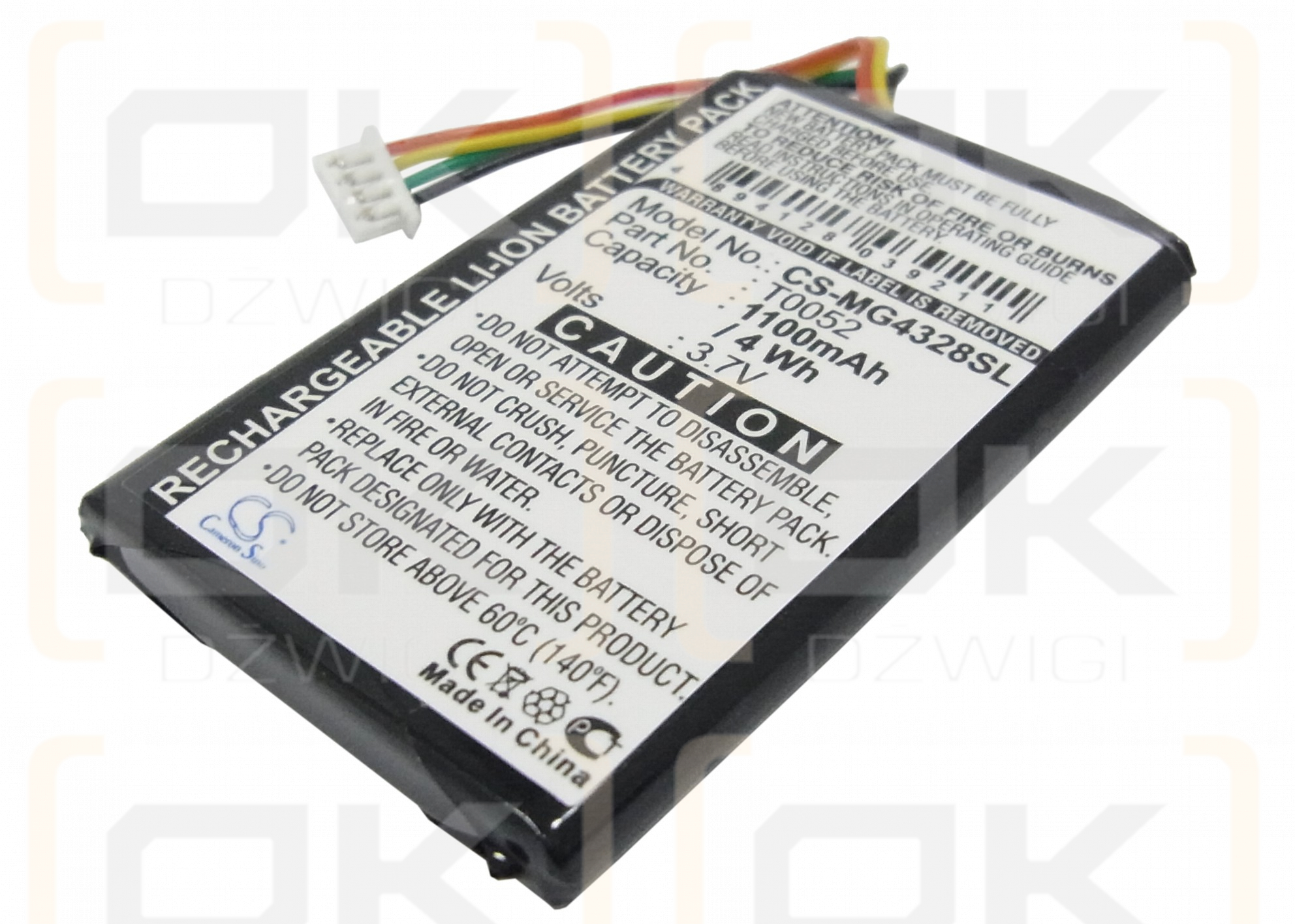 Typhoon myguide 4328 BT / M10A 1100 mAh Li-Ion 3,7 V (Cameron Sino)