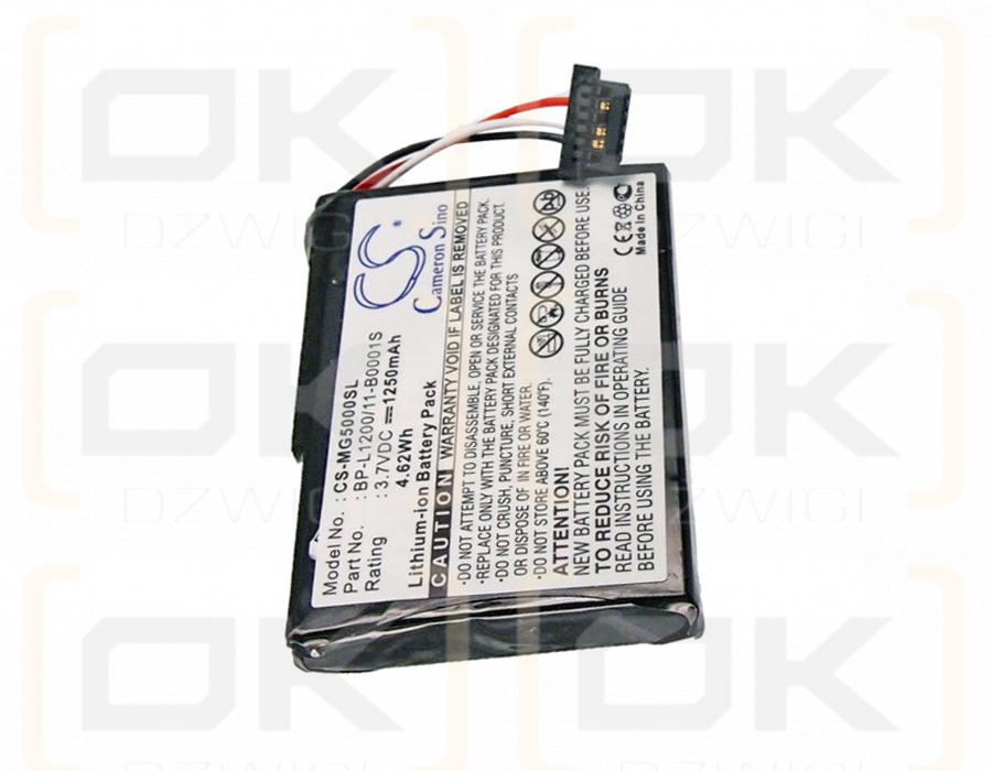 Typhoon MyGuide SilverGuide 5000 NAV / 541380530001 1250mAh Li-ion 3.7V (Cameron Sino)