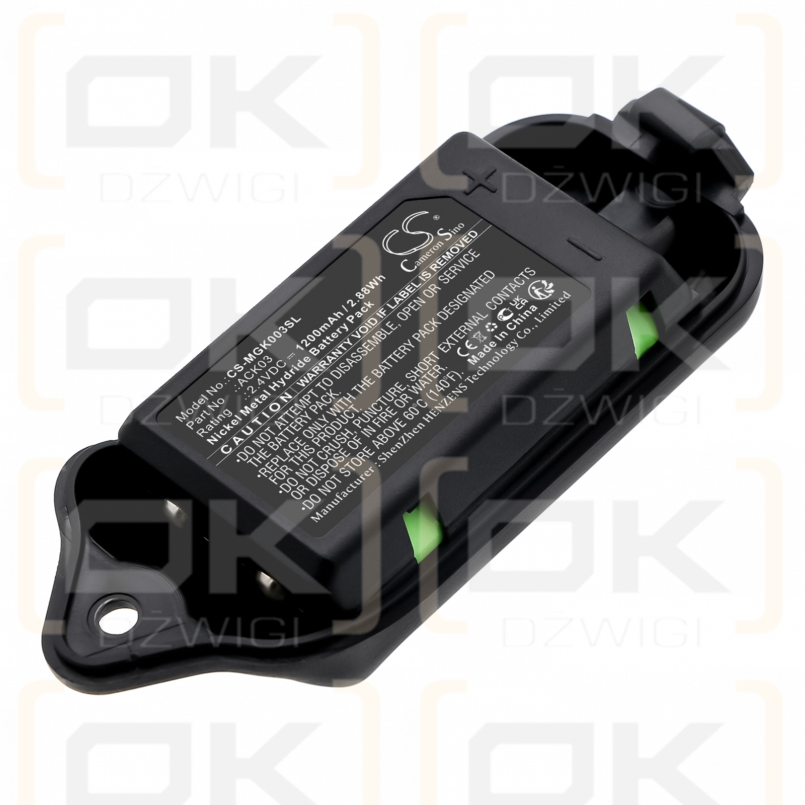 3M Peltor Lite-Com Basic / ACK03 1200 мАч Ni-MH 2.4 В (Cameron Sino)