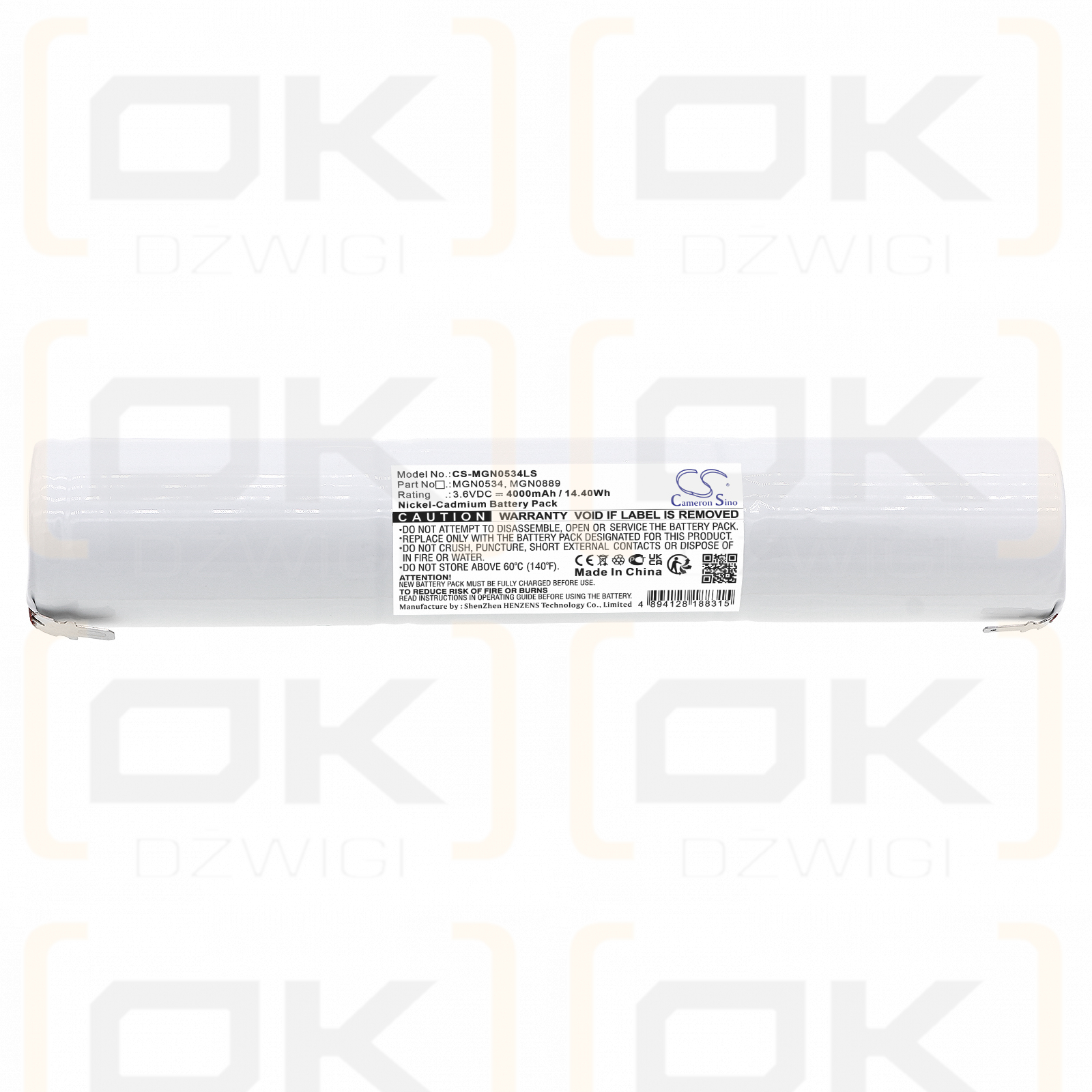 Schneider 953908 / MGN0534 4000 mAh Ni-CD 3,6 V (Cameron Sino)