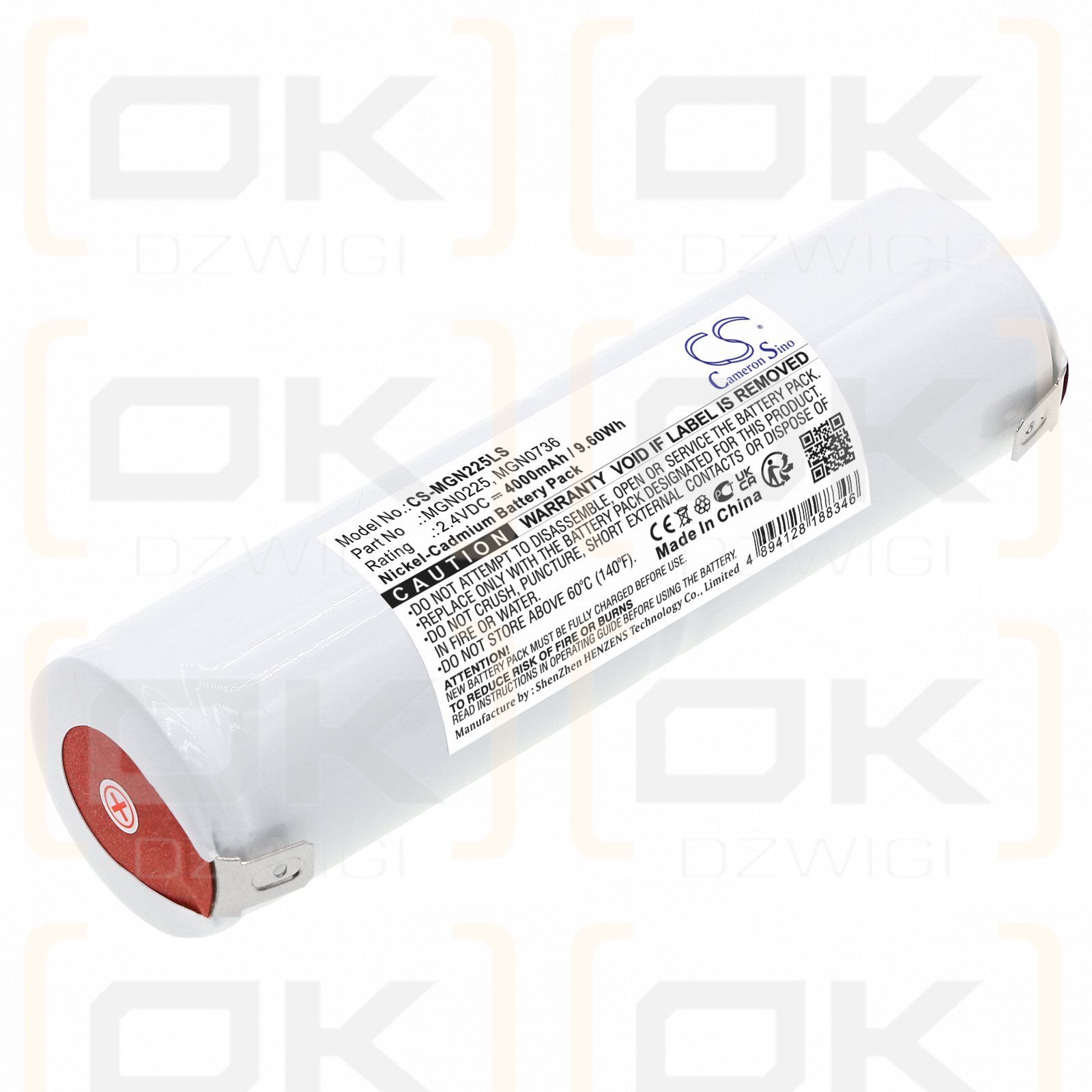 URA URA953907 / MGN0225 4000mAh Ni-CD 2.4V (Cameron Sino)