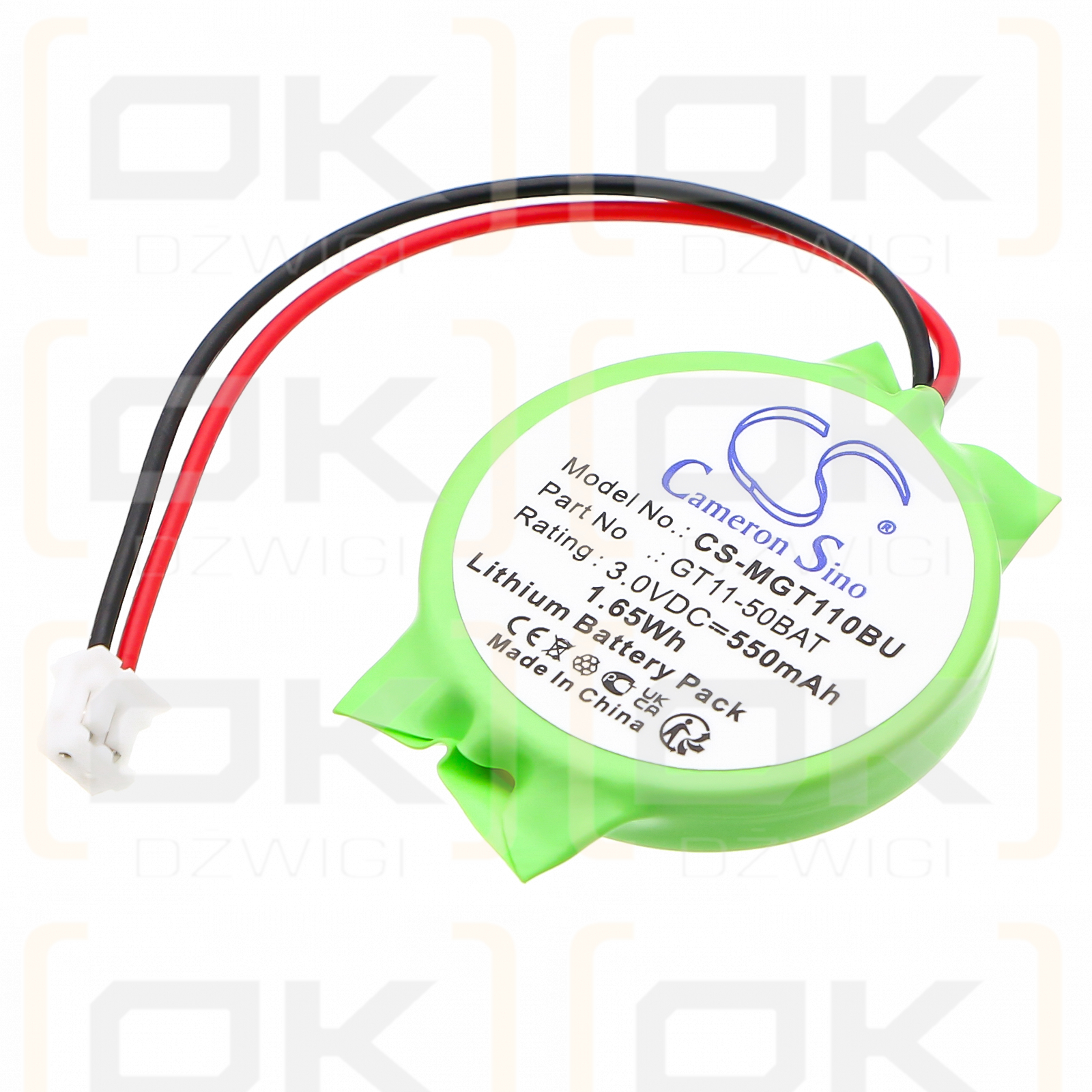 Mitsubishi GOT 1000 series display terminals / GT11-50BAT 550mAh Lithium 3.0V (Cameron Sino)