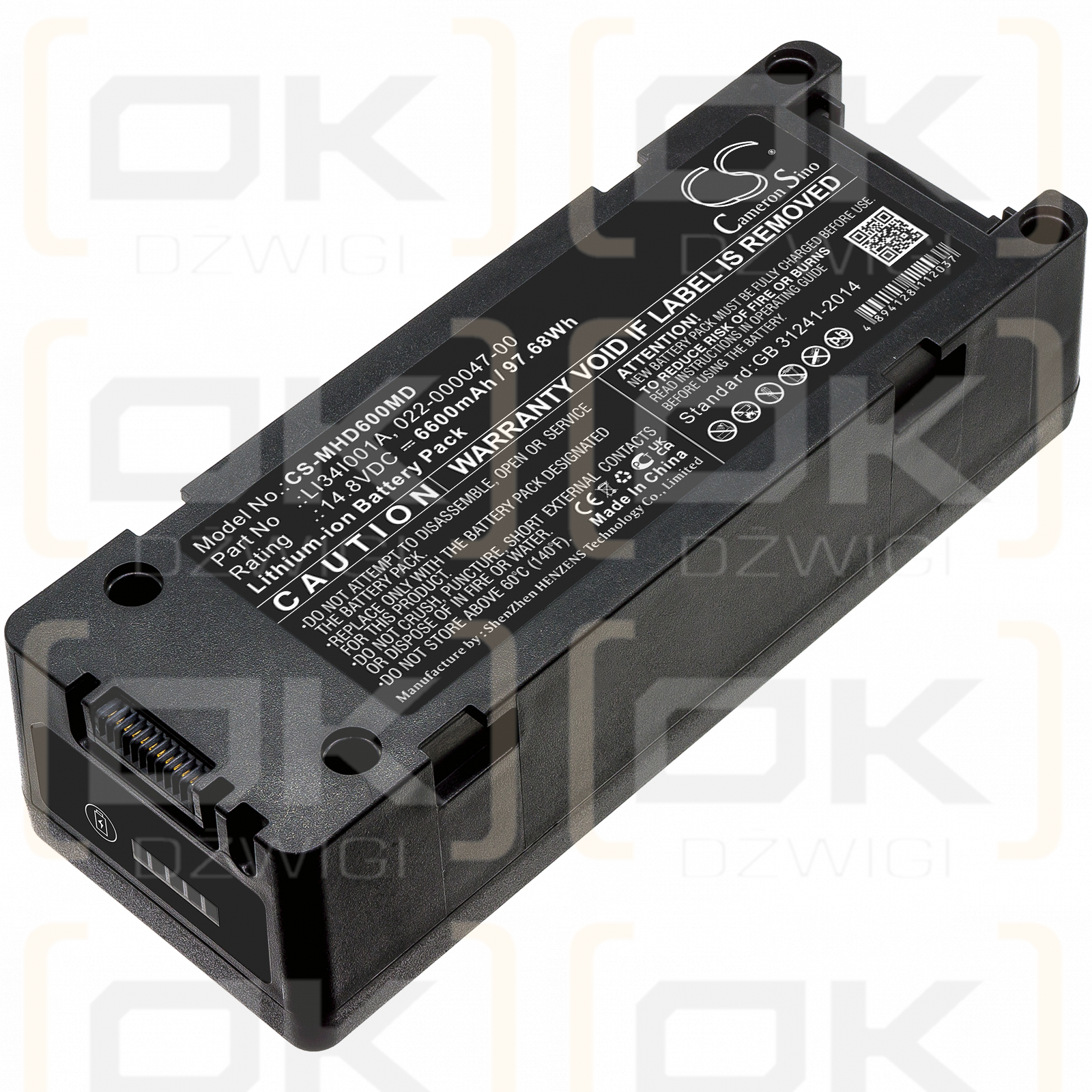 Desfibrilador Mindray D6 / LI34I001A 6600mAh Li-ion 14.8V (Cameron Sino)