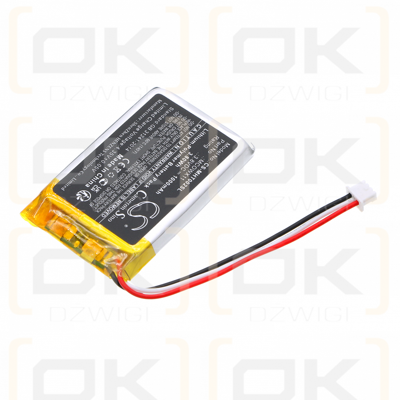 Microsoft TLL-00002 / MCOWX11 1000mAh Li-Polímero 3.8V (Cameron Sino)