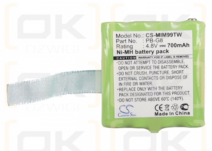 Midland PMR446 / PB-G8 700mAh Ni-MH 4.8V (Cameron Sino)