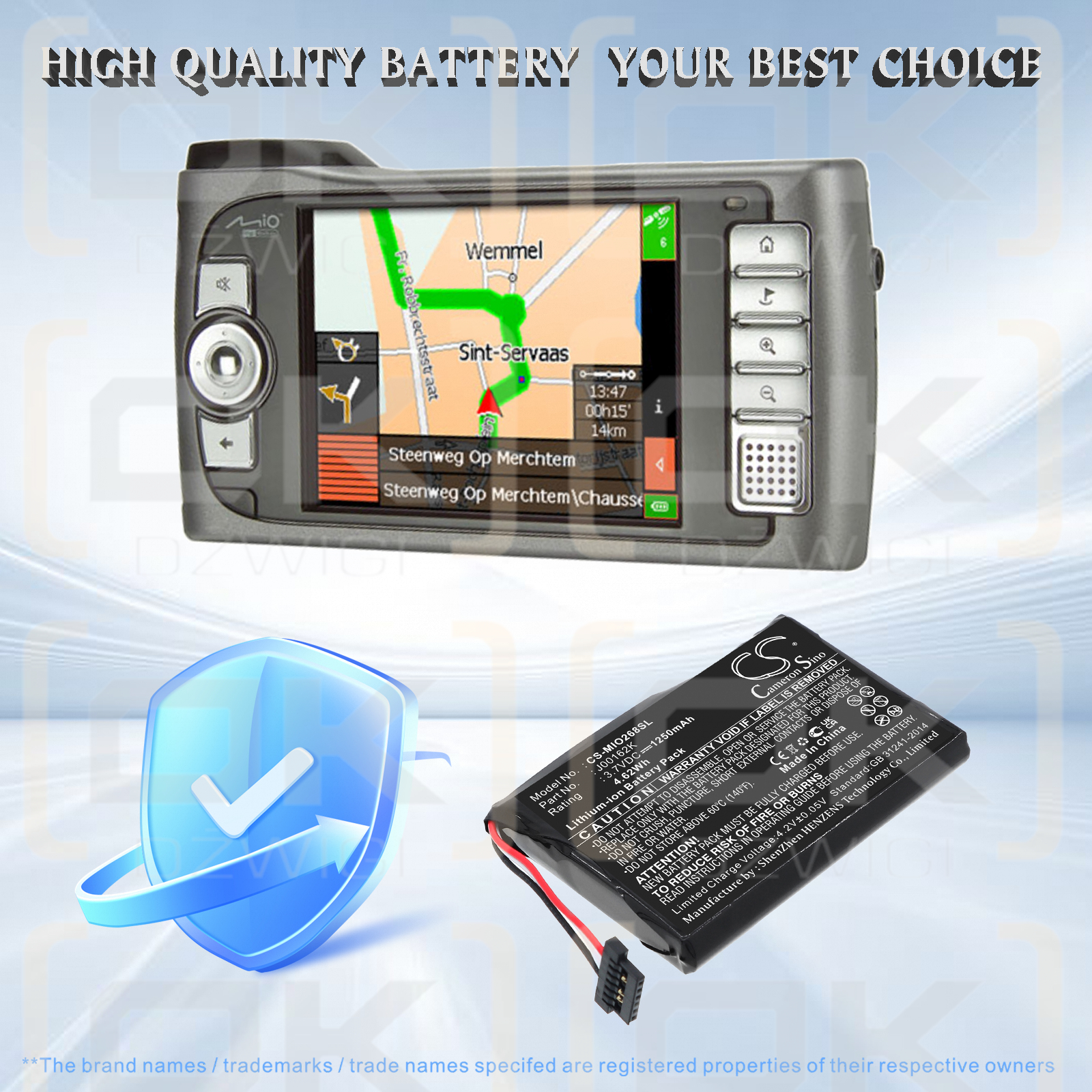 Mitac Mio C310x 1250 mAh Li-ion 3.7 V (Cameron Sino)