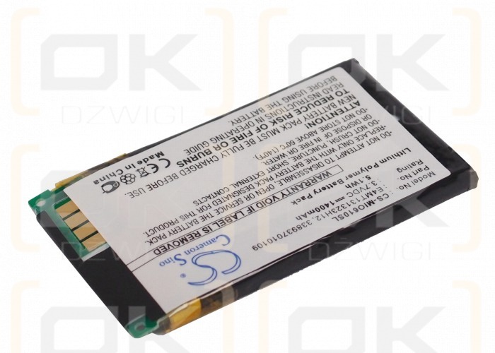 Mitac Mio H610 / E4MT131323H12 1400mAh Li-ion 3.7V (Cameron Sino)