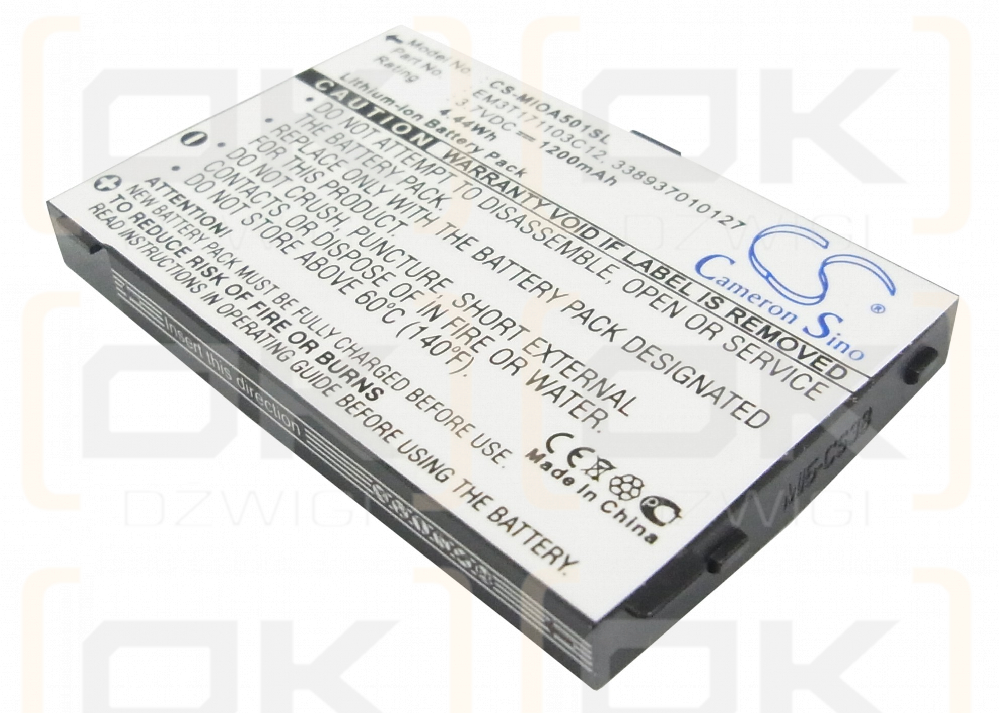 Mitac Mio A502 / EM3T171103C12 1200mAh Li-ion 3.7V (Cameron Sino)