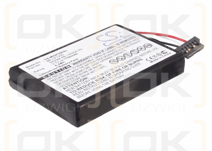 Mitac Mio P550m / BL-LP1230/11-D00001U 1700mAh Li-ion 3.7V (Cameron Sino)