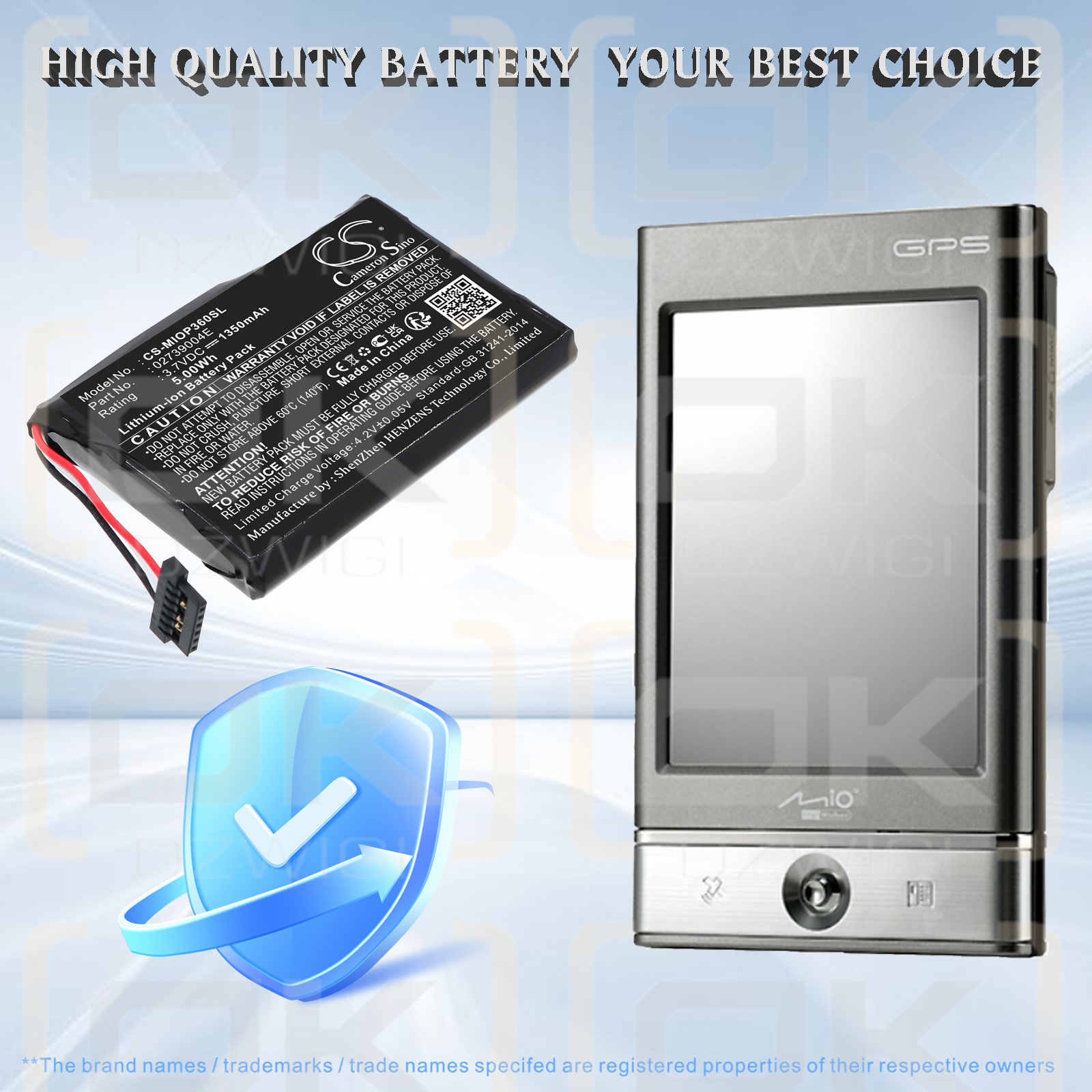 Mitac Mio P565 / E3MT07135211 1350 мАч Li-ion 3,7 В (Cameron Sino)