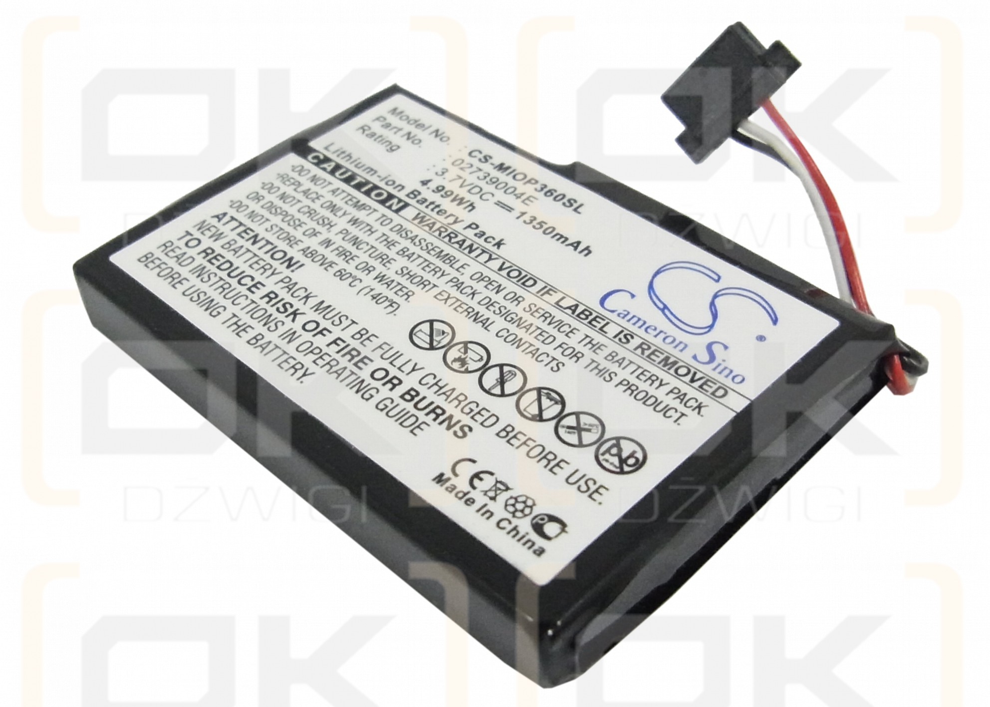 Mitac Mio P565 / E3MT07135211 1350 mAh Li-Ion 3,7 V (Cameron Sino)