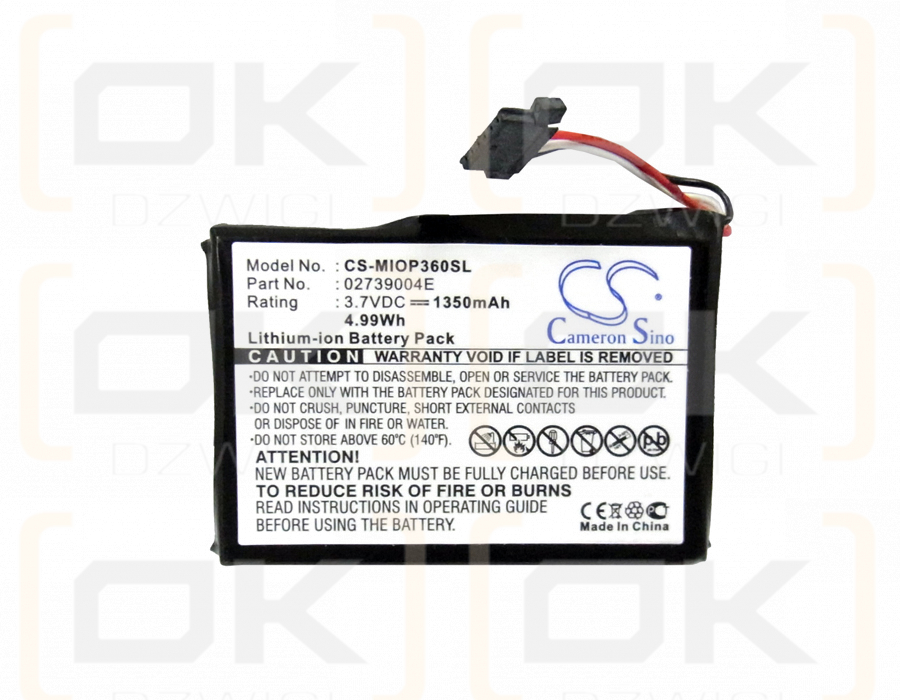 Mitac Mio P565 / E3MT07135211 1350 mAh Li-Ion 3,7 V (Cameron Sino)