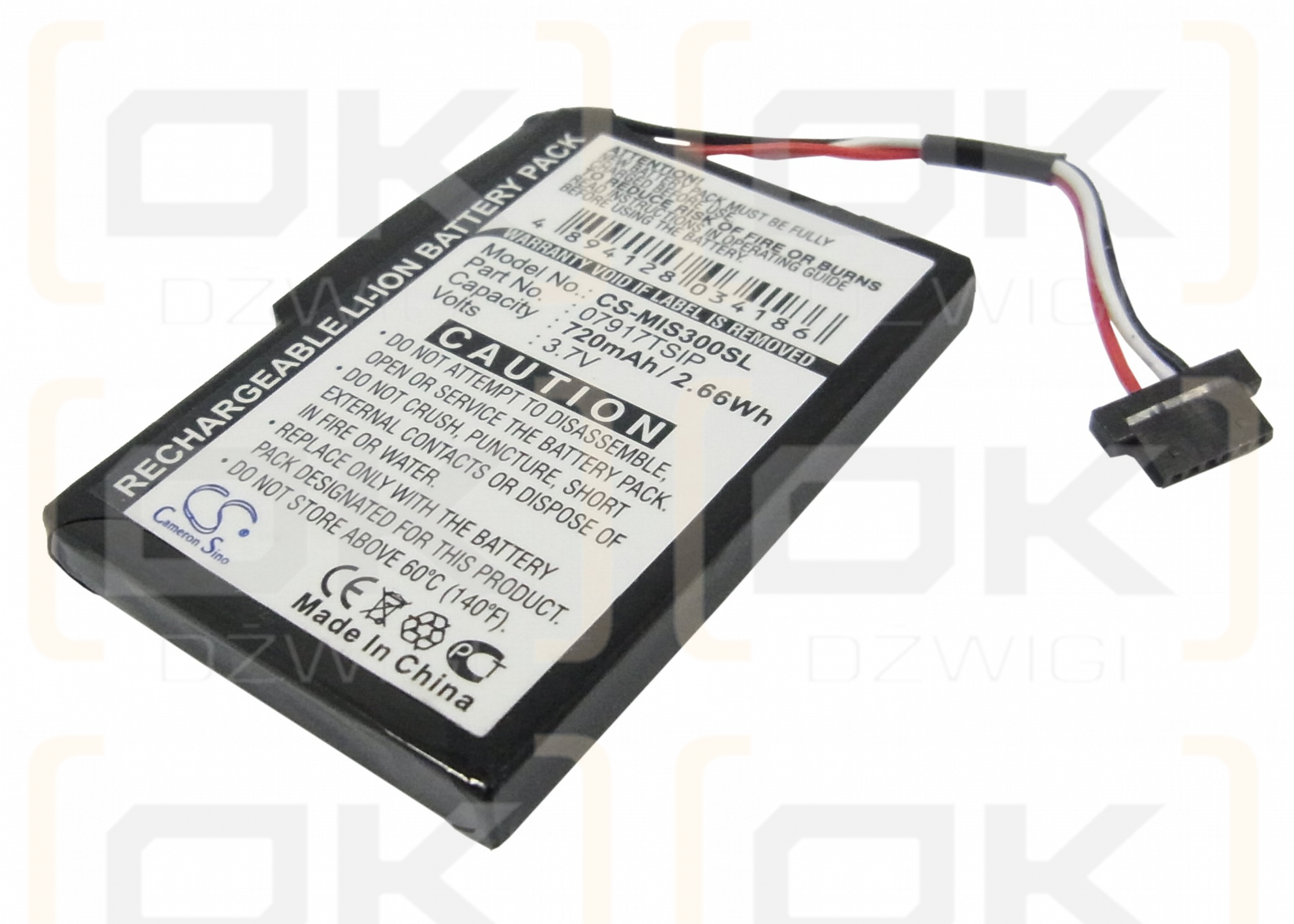 Mitac Spirit 500 HF Traffic Europa / 07917TSIP 720mAh Li-ion 3.7V (Cameron Sino)