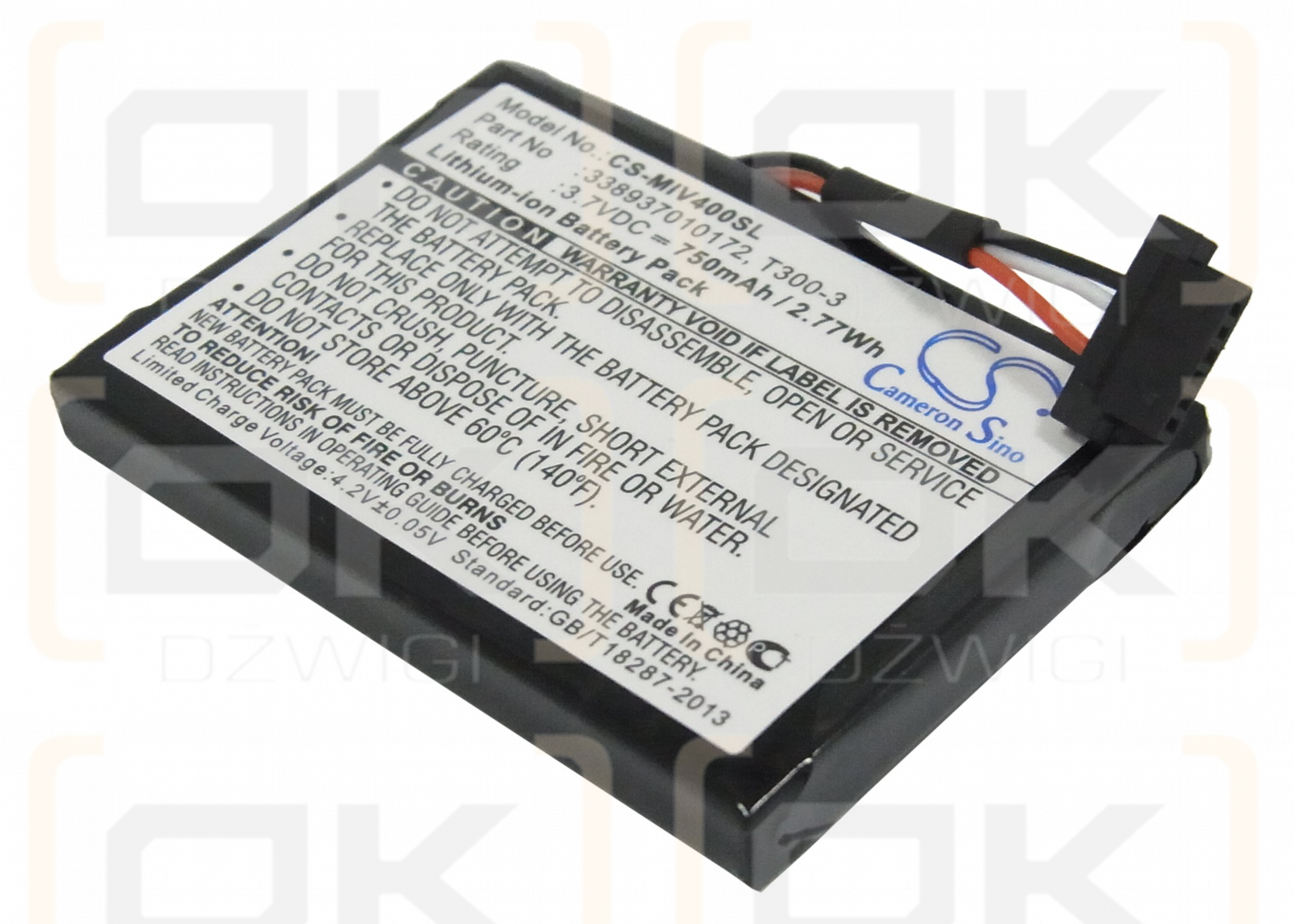 Mitac Mio Moov 560 / 338937010172 750 mAh Li-Ion 3,7 V (Cameron Sino)