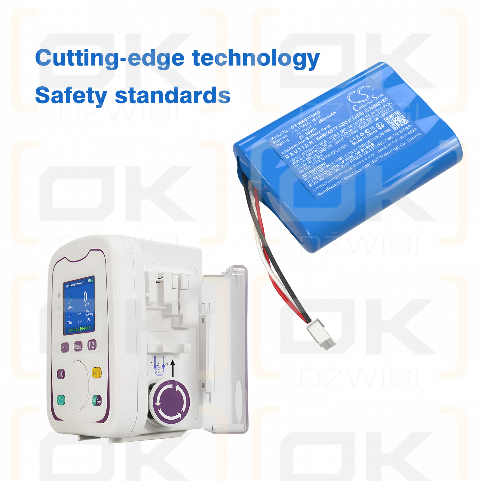 MDKMed ME11 / JL18650-3S1P 2600mAh Li-ion 11.1V (Cameron Sino)