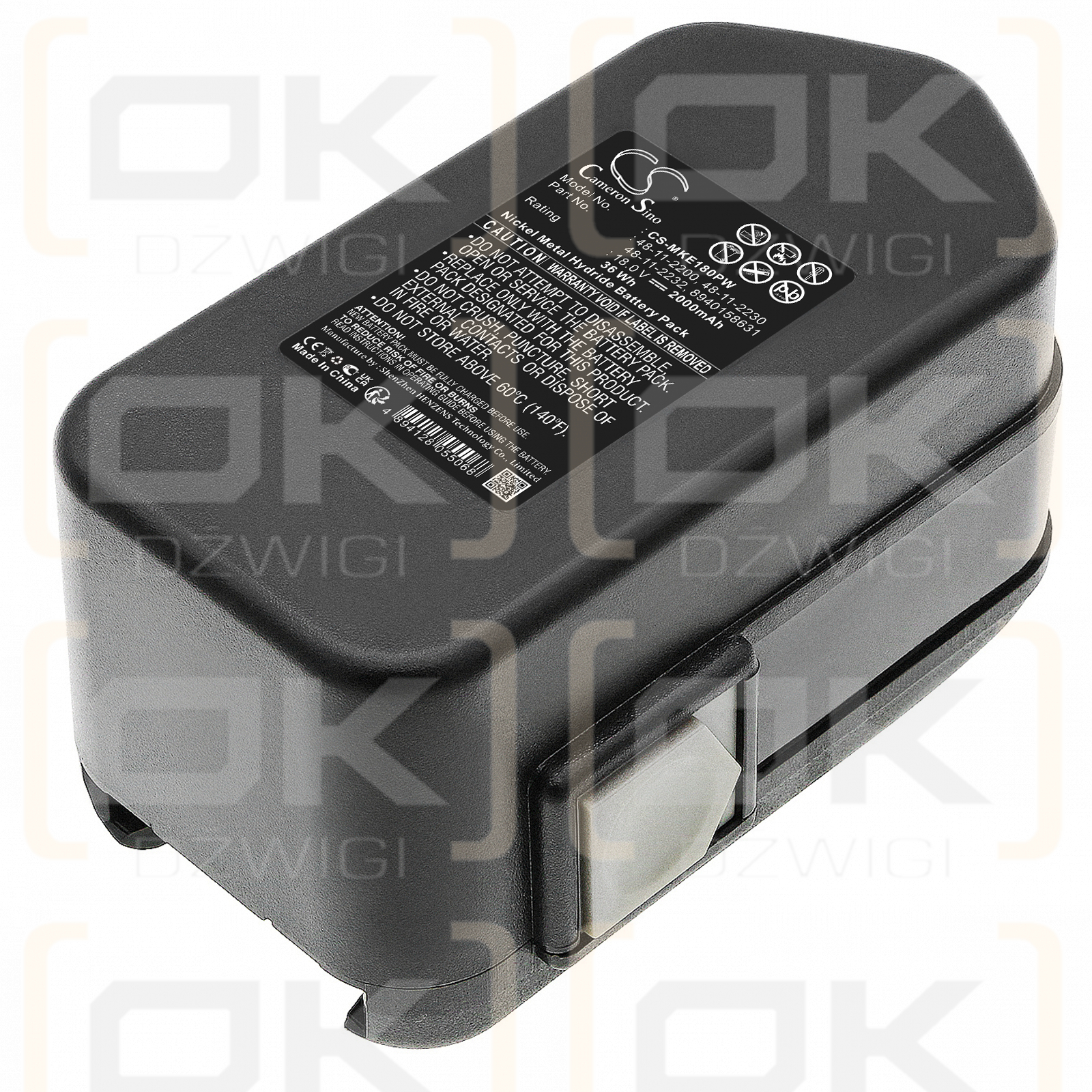 Milwaukee PWS 18/48-11-2200 2000 mAh Ni-MH 18,0 V (Cameron Sino)