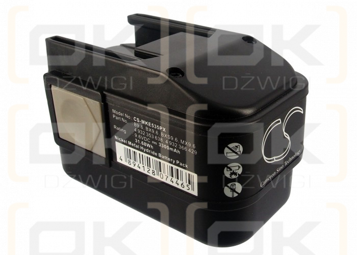 Milwaukee PES 9.6T / 4 932 353 638 3300mAh Ni-MH 9.6V (Cameron Sino)