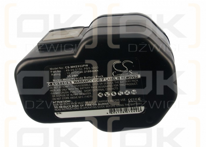 Milwaukee MXS12/4 932 367 904 2100 mAh Ni-MH 12,0 V (Cameron Sino)