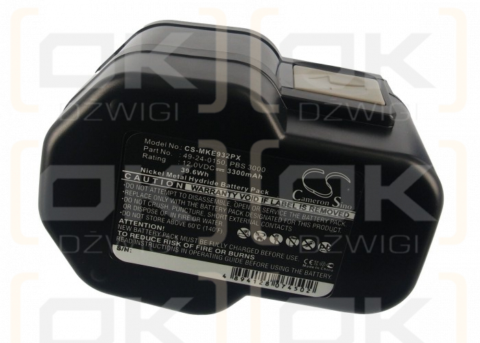 Milwaukee MXS12 / 4 932 367 904 3300mAh Ni-MH 12.0V (Cameron Sino)