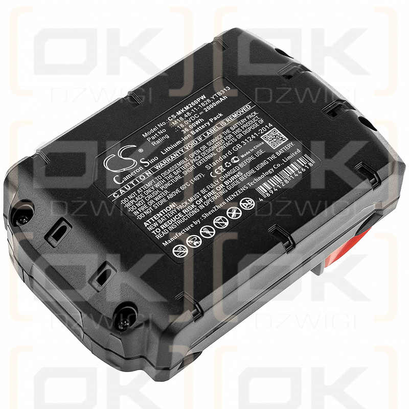 Milwaukee 2708-20 / 48-11-1828 2000mAh Li-ion 18.0V (Cameron Sino)