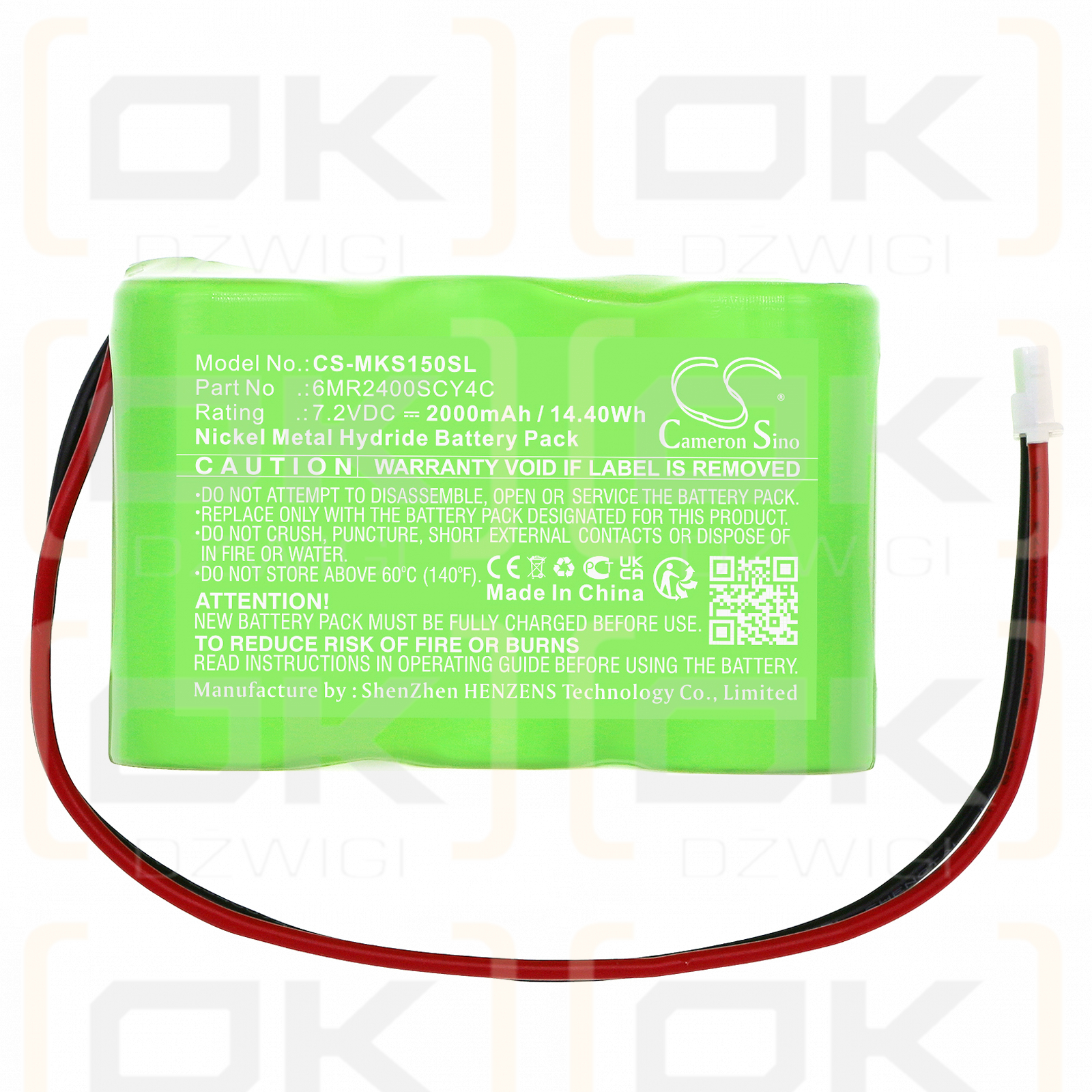 Kathrein MSK15 / 6MR2400SCY4C 2000mAh Ni-MH 7.2V (Cameron Sino)