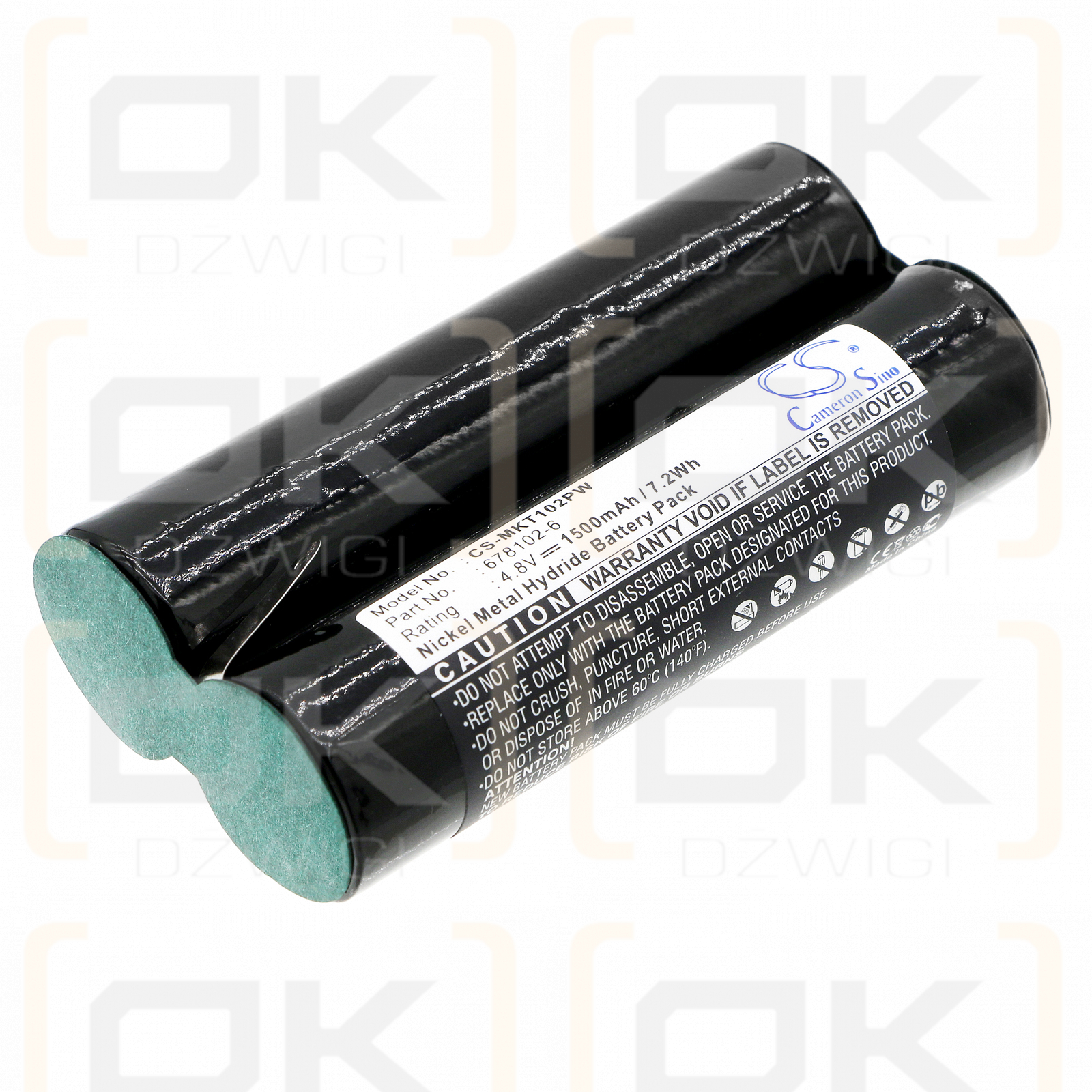 Makita 6040DW / 678102-6 1500 mAh Ni-MH 4,8 V (Cameron Sino)